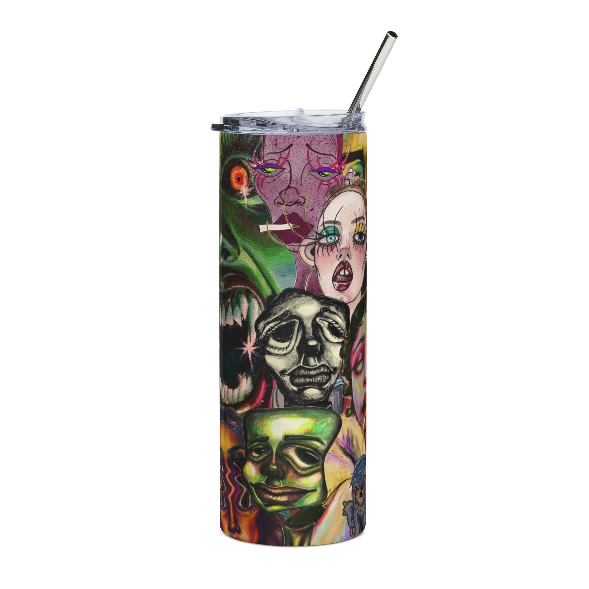 Creative Souls Stainless Steel Artistic Water Bottle Intricate Graphic Print