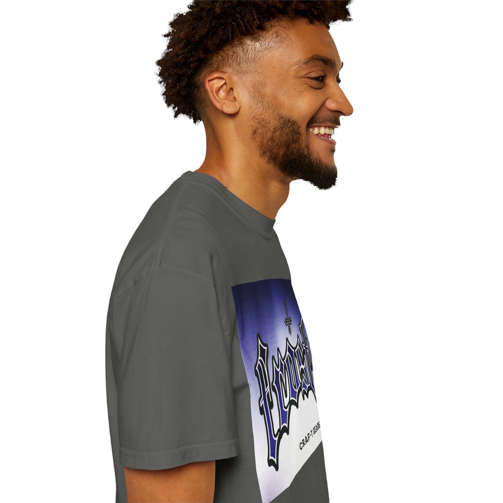 Frosty Male Garment-Dyed T-shirt - Cool Graphic Tee for Streetwear Lovers