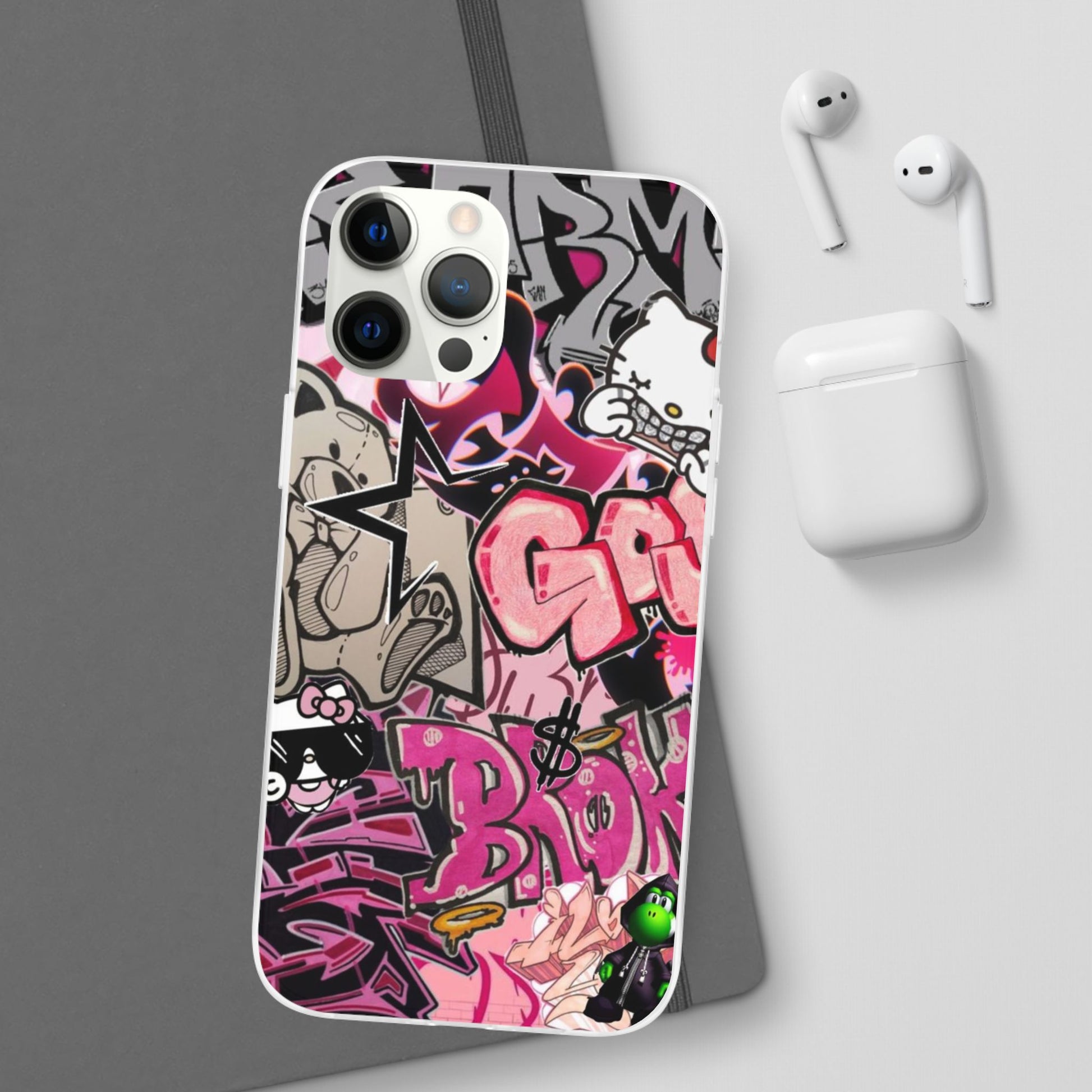 Urban Graffiti Flexi Cases - Colorful Street Art Phone Cover for Trendsetters