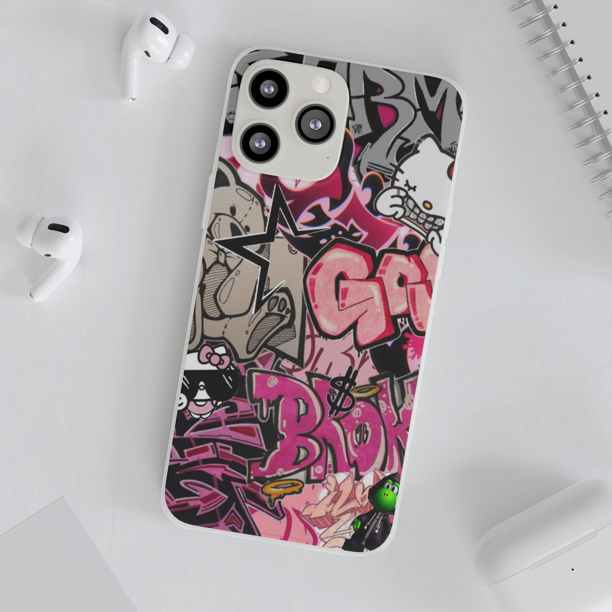 Urban Graffiti Flexi Cases - Colorful Street Art Phone Cover for Trendsetters