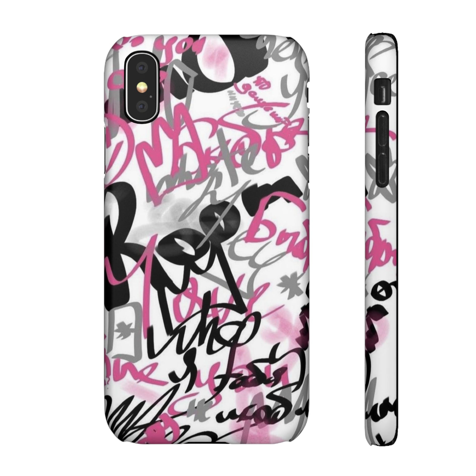 Trendy Graffiti Snap Cases for iPhone - Stylish Protection with Vibrant Art
