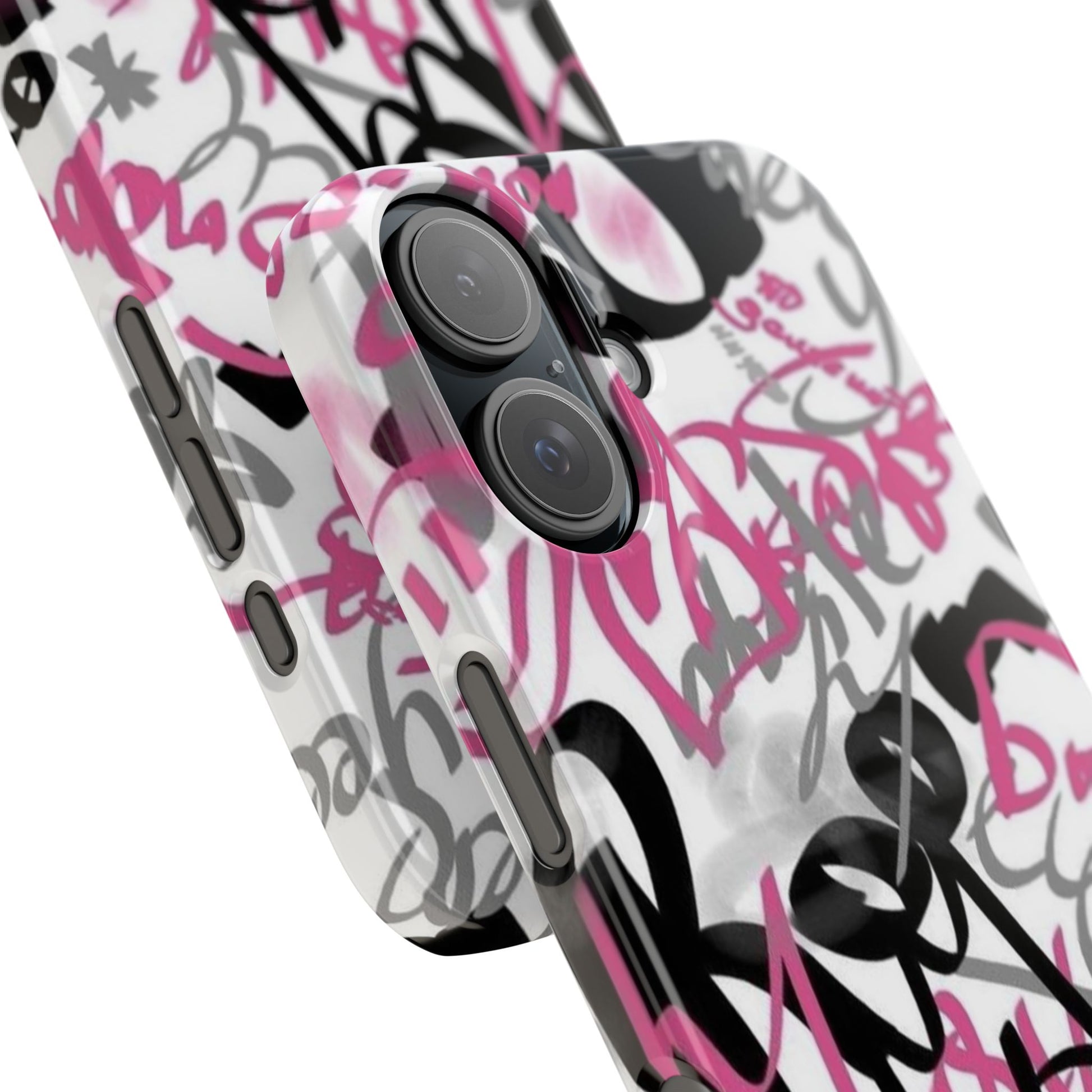Trendy Graffiti Snap Cases for iPhone - Stylish Protection with Vibrant Art