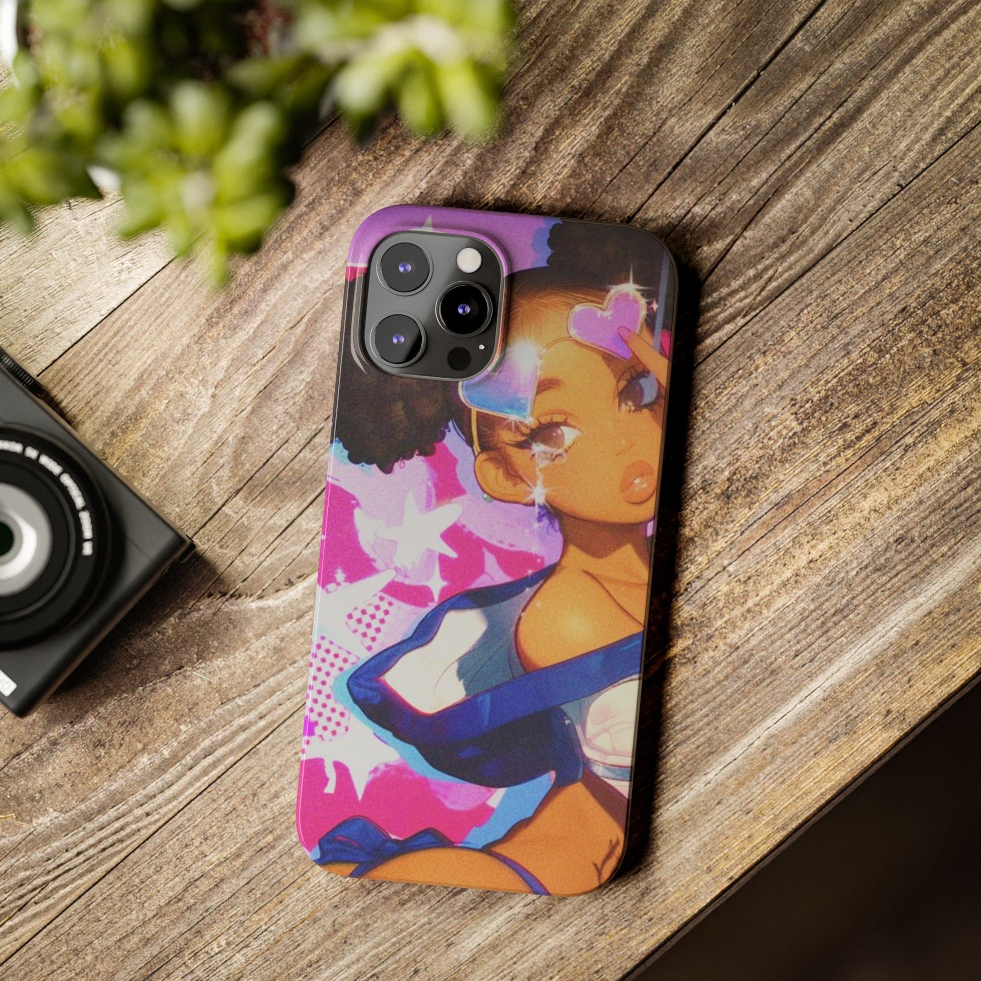 Colorful Anime Slim Phone Cases | Cute Phone Cover, Kawaii Aesthetic, Cartoon Girl, Gifts for Her, Trendy Accessory