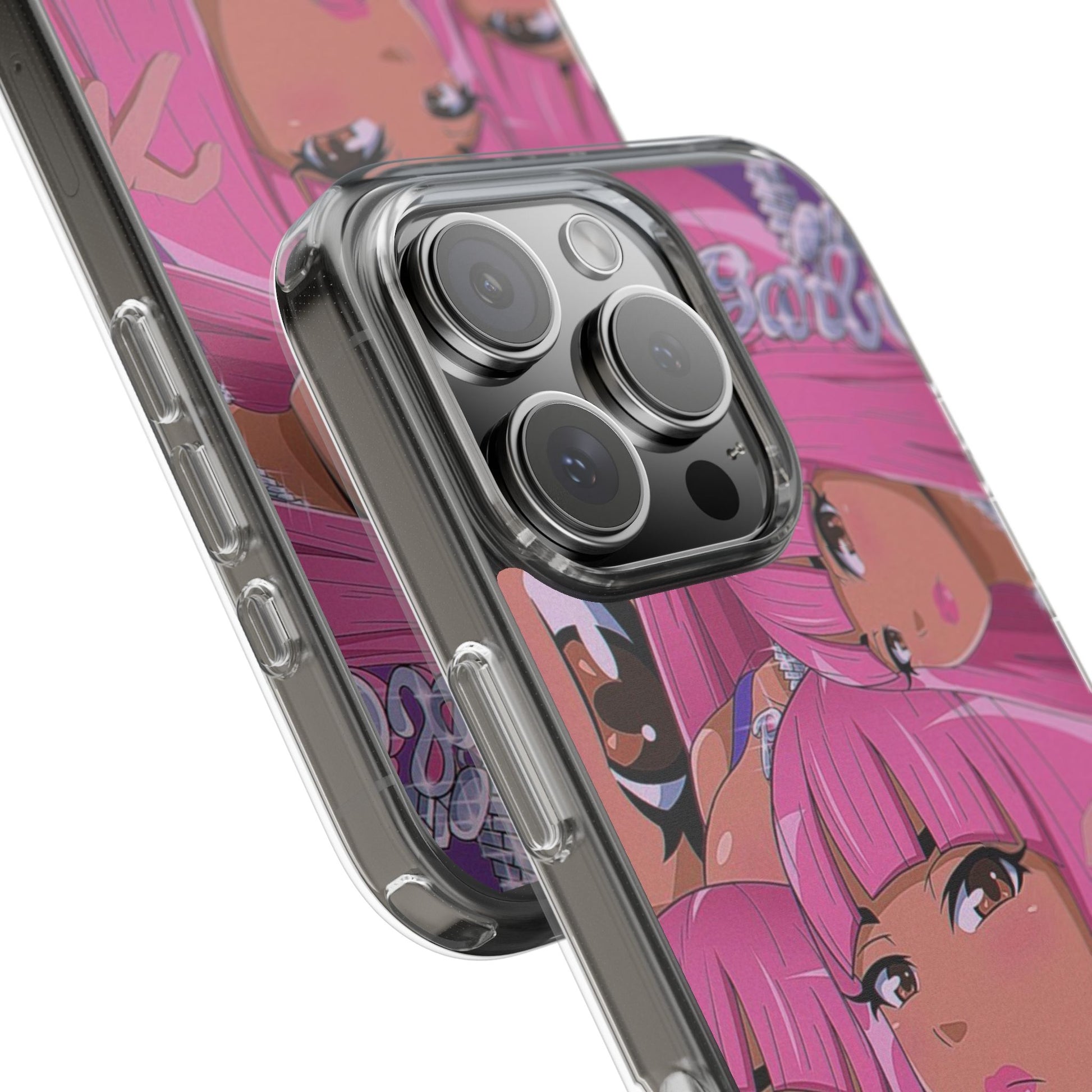 Barbie-Inspired Clear Phone Case - Trendy Protective Cover for Fashion Lovers