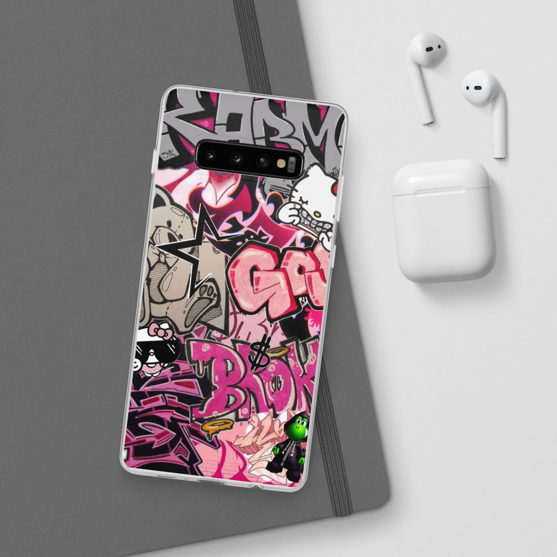 Urban Graffiti Flexi Cases - Colorful Street Art Phone Cover for Trendsetters