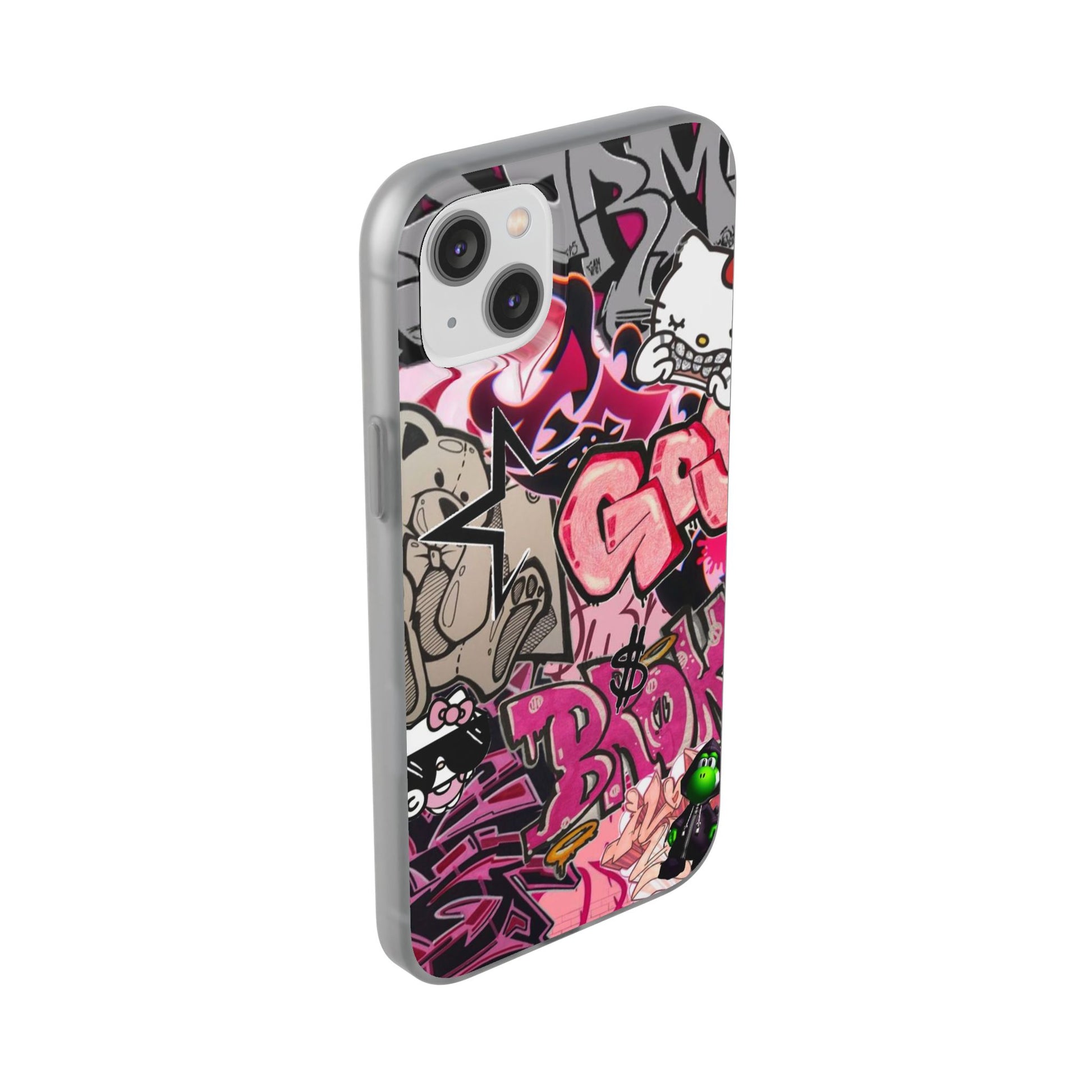 Urban Graffiti Flexi Cases - Colorful Street Art Phone Cover for Trendsetters