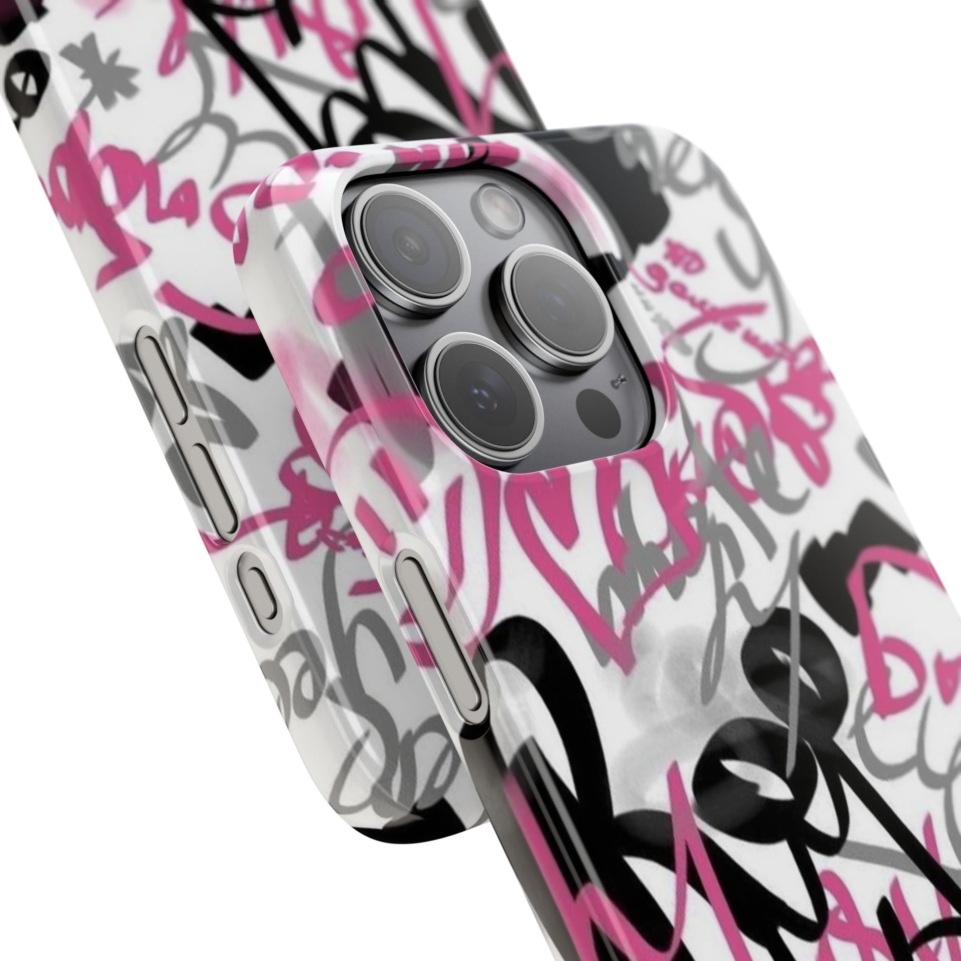 Trendy Graffiti Snap Cases for iPhone - Stylish Protection with Vibrant Art