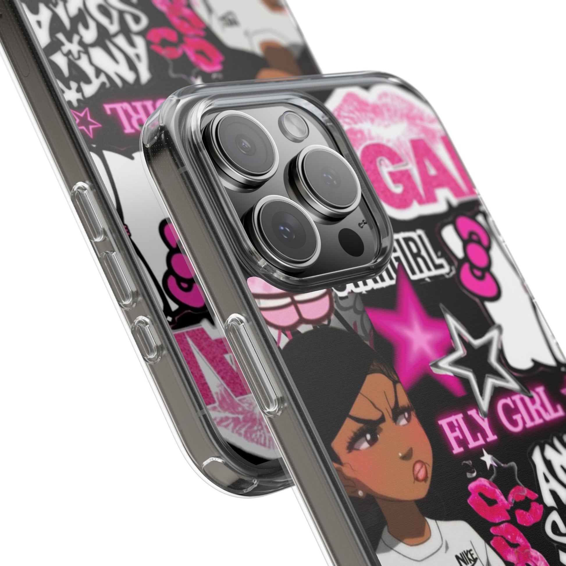 Trendy Clear Phone Case - Bold & Playful Design for Style Lovers