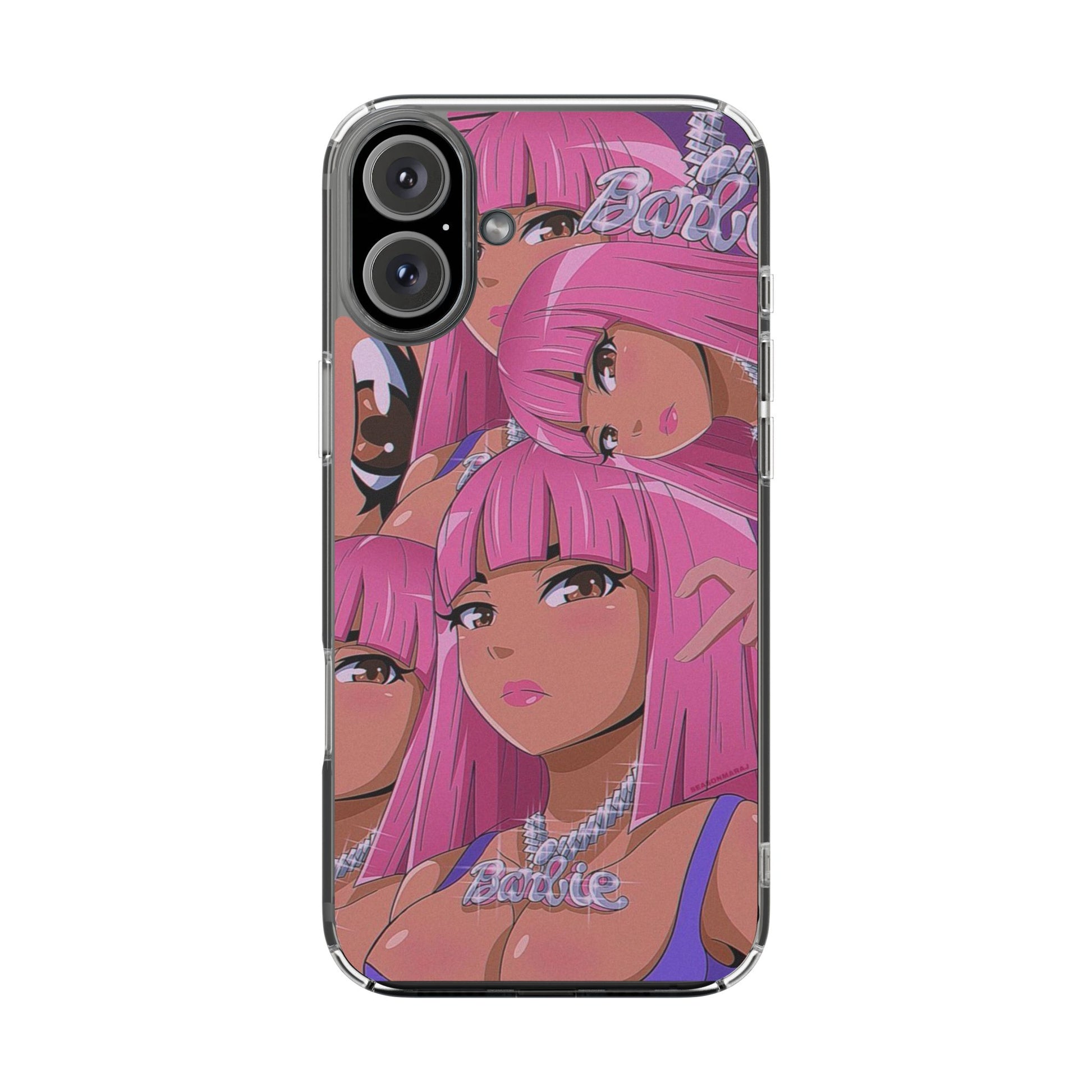 Barbie-Inspired Clear Phone Case - Trendy Protective Cover for Fashion Lovers