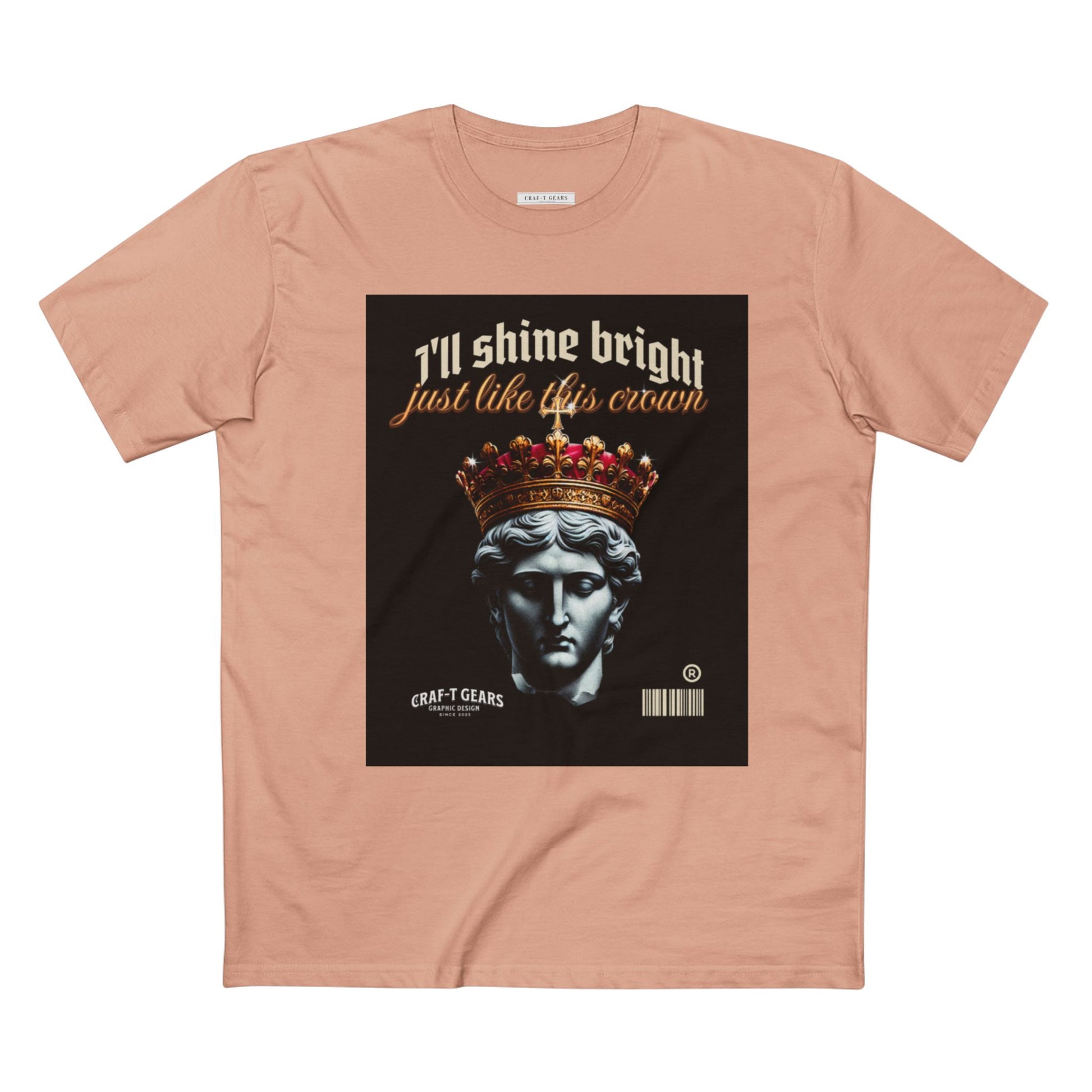 Male Crown Graphic Tee - "I'll Shine Bright Just Like This Crown"