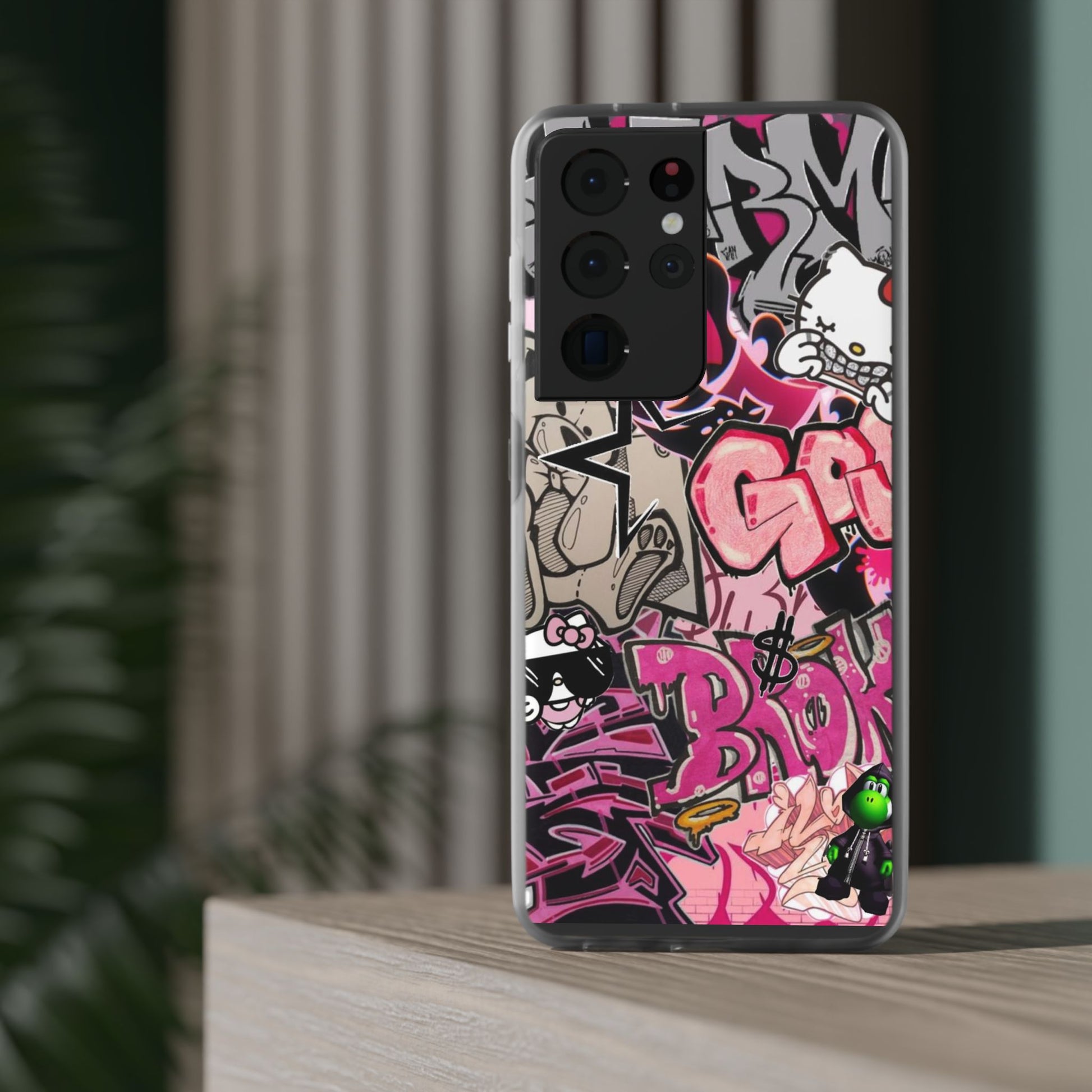 Urban Graffiti Flexi Cases - Colorful Street Art Phone Cover for Trendsetters
