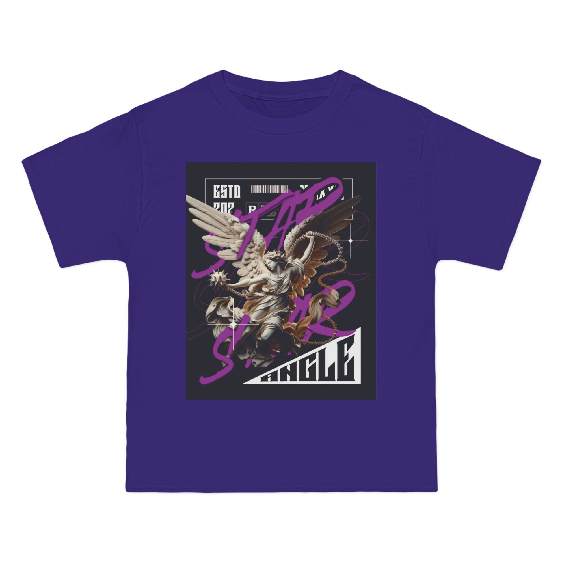 Street Art Angel Short-Sleeve T-Shirt - Graphic Tee for Music Lovers