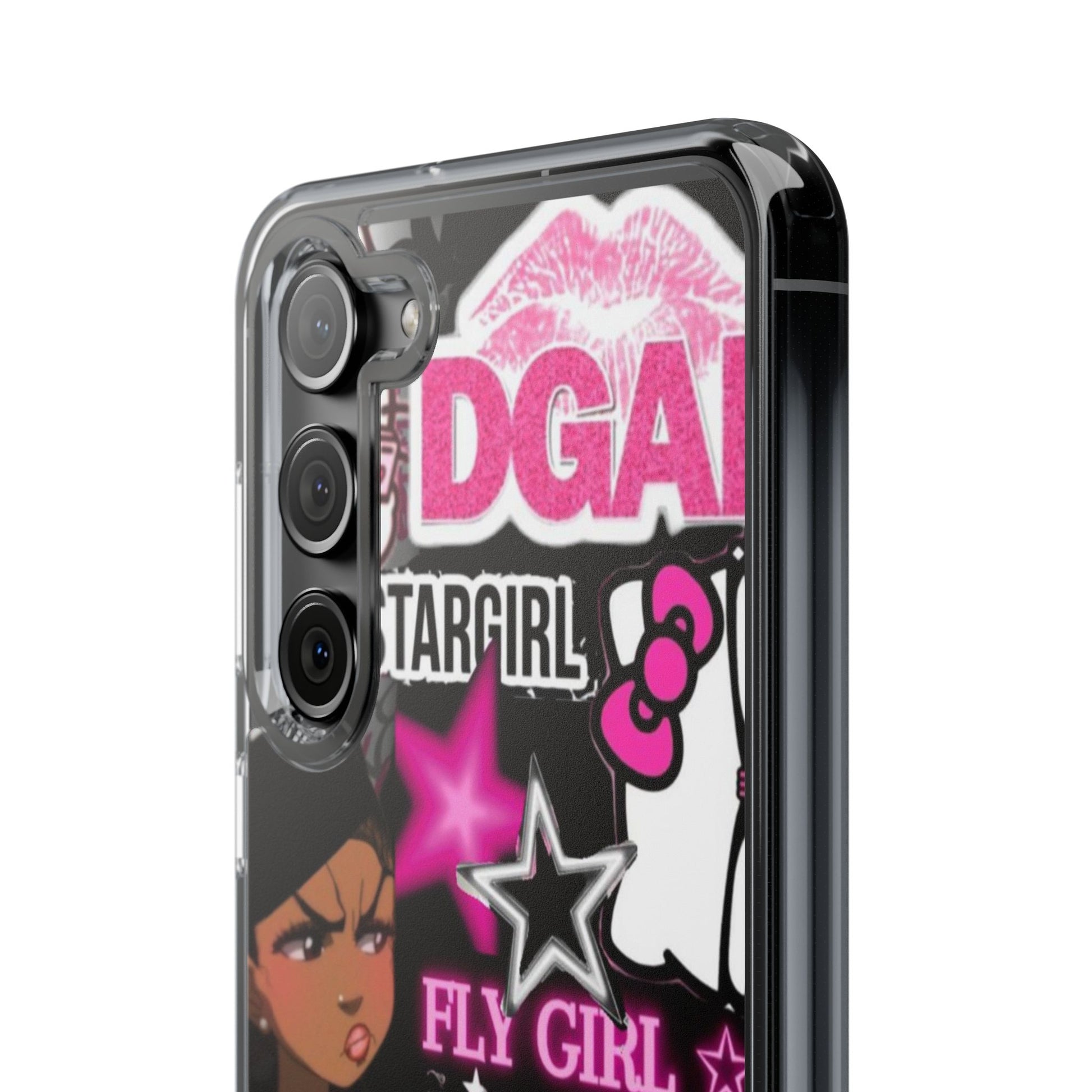 Trendy Clear Phone Case - Bold & Playful Design for Style Lovers