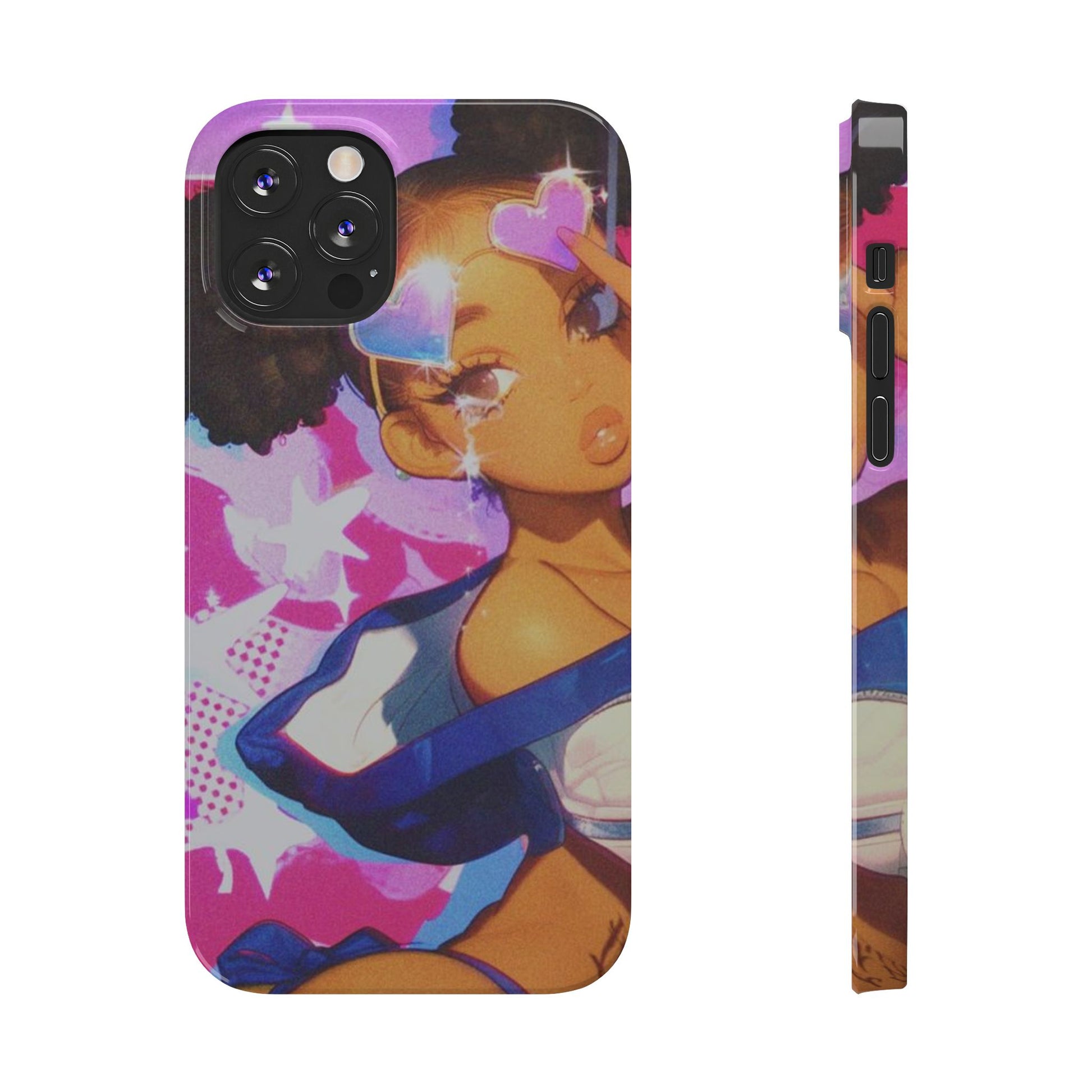 Colorful Anime Slim Phone Cases | Cute Phone Cover, Kawaii Aesthetic, Cartoon Girl, Gifts for Her, Trendy Accessory