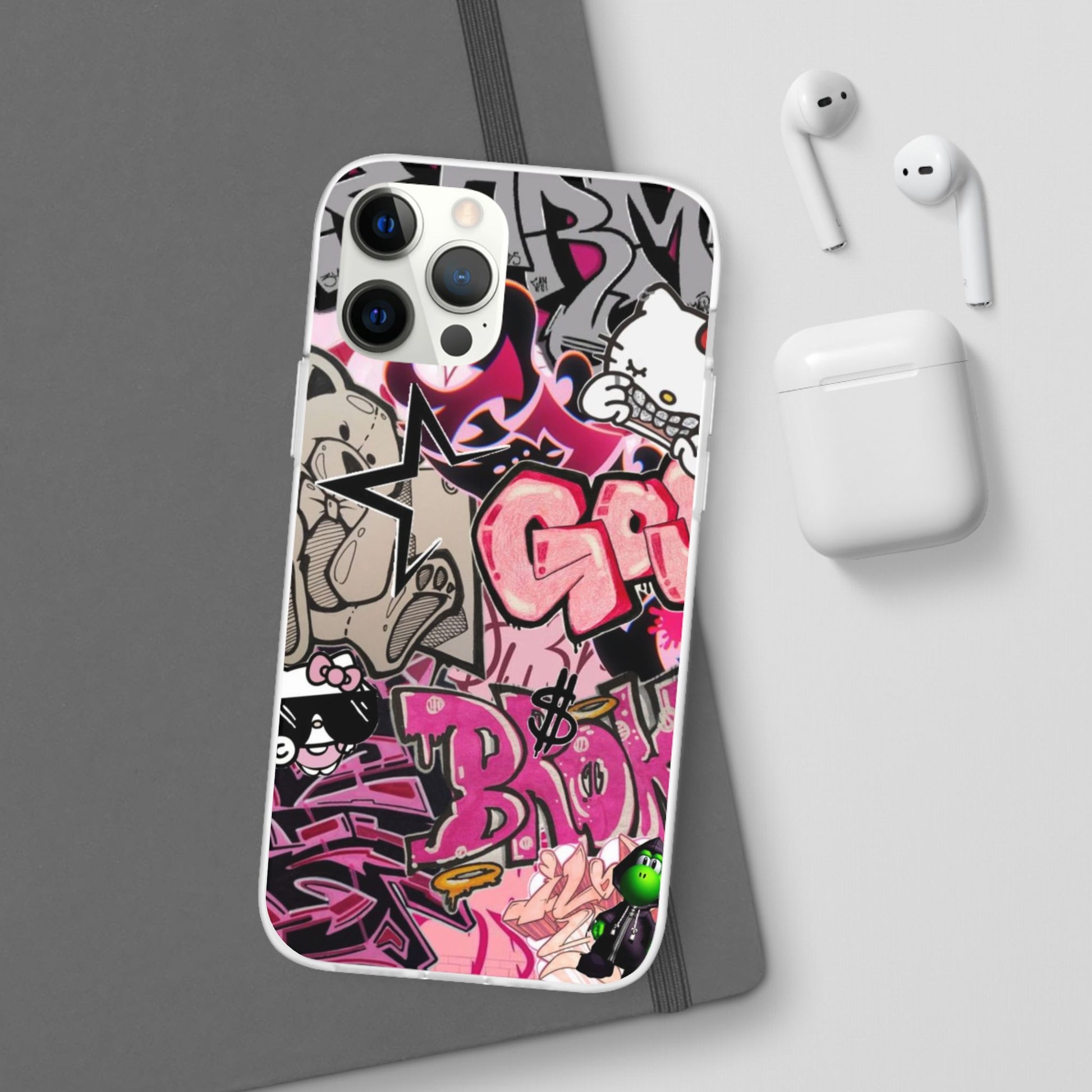 Urban Graffiti Flexi Cases - Colorful Street Art Phone Cover for Trendsetters