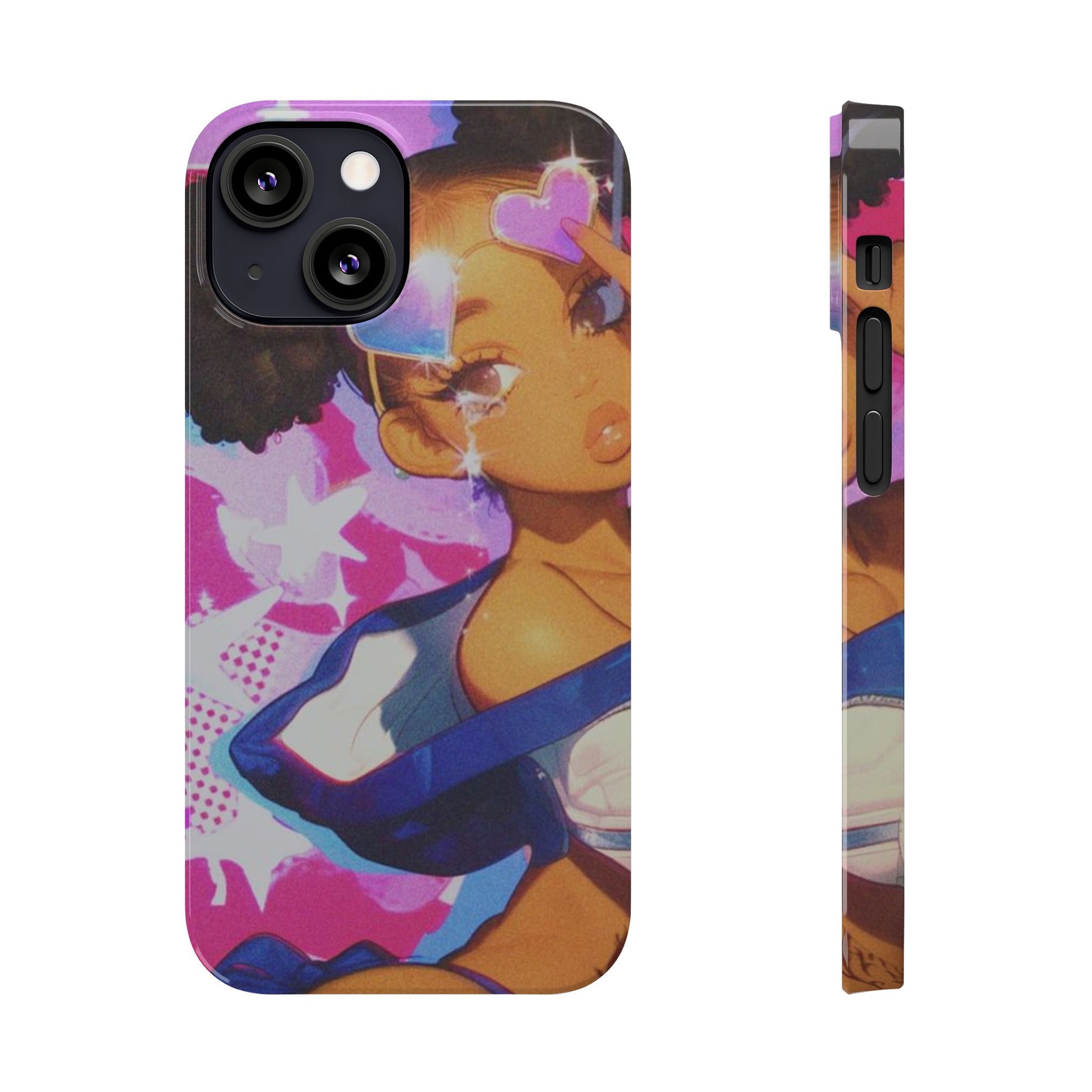 Colorful Anime Slim Phone Cases | Cute Phone Cover, Kawaii Aesthetic, Cartoon Girl, Gifts for Her, Trendy Accessory