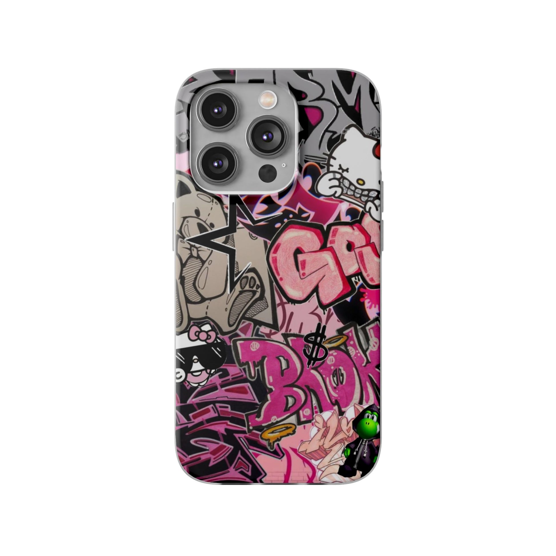 Urban Graffiti Flexi Cases - Colorful Street Art Phone Cover for Trendsetters