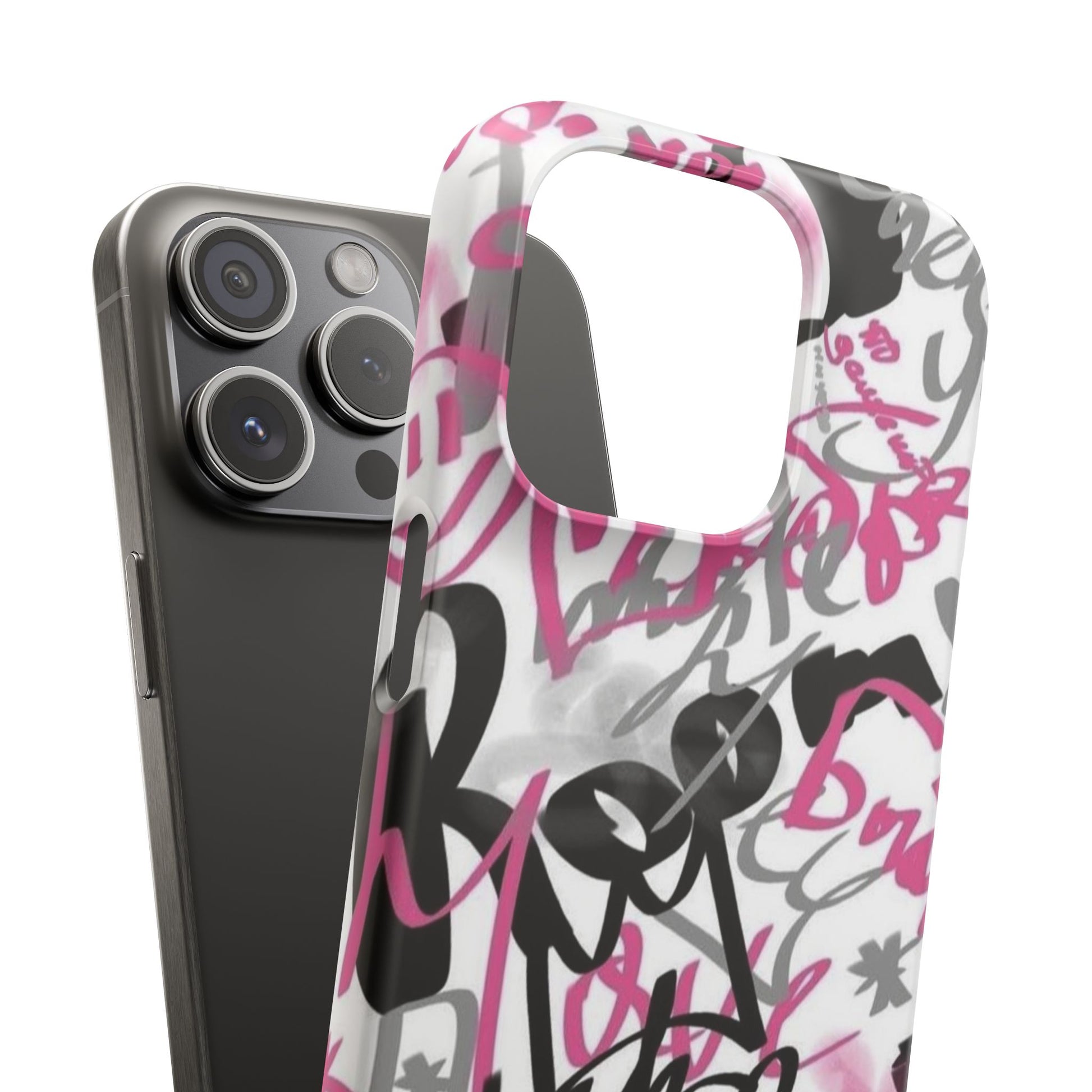 Trendy Graffiti Snap Cases for iPhone - Stylish Protection with Vibrant Art
