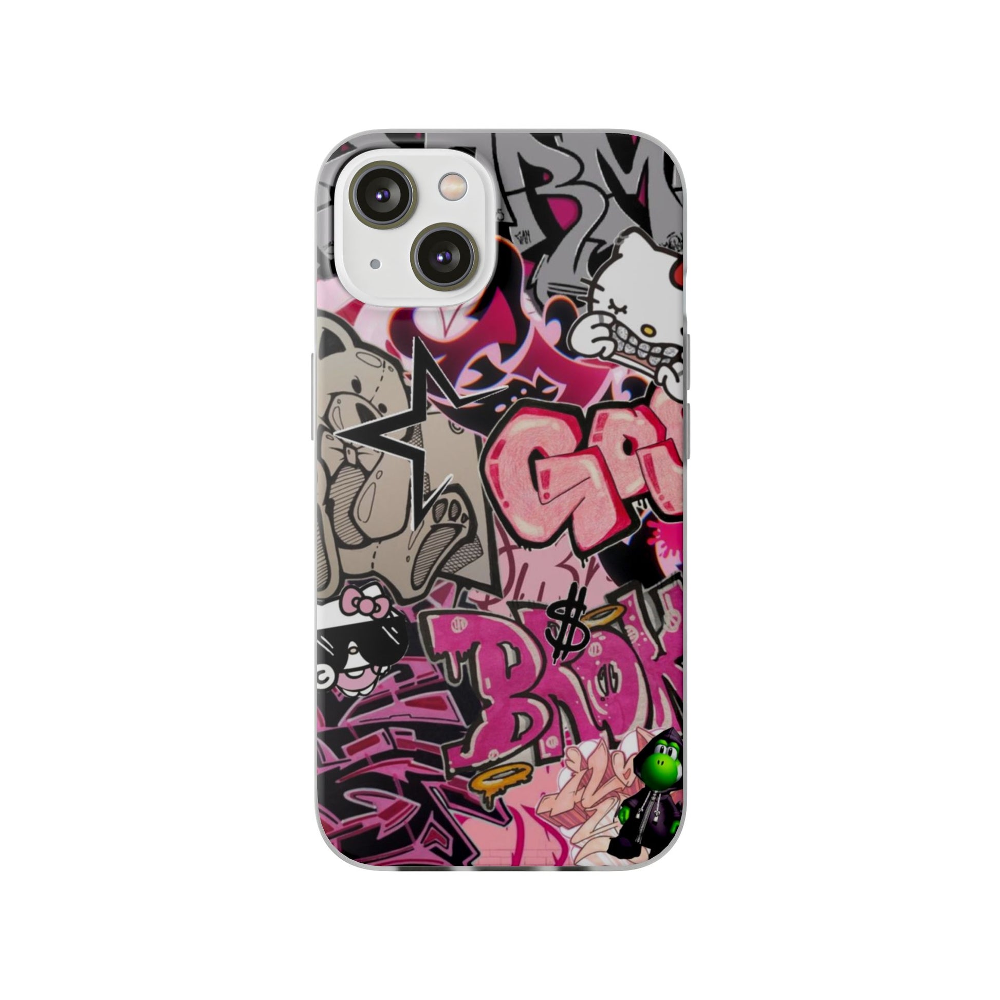Urban Graffiti Flexi Cases - Colorful Street Art Phone Cover for Trendsetters