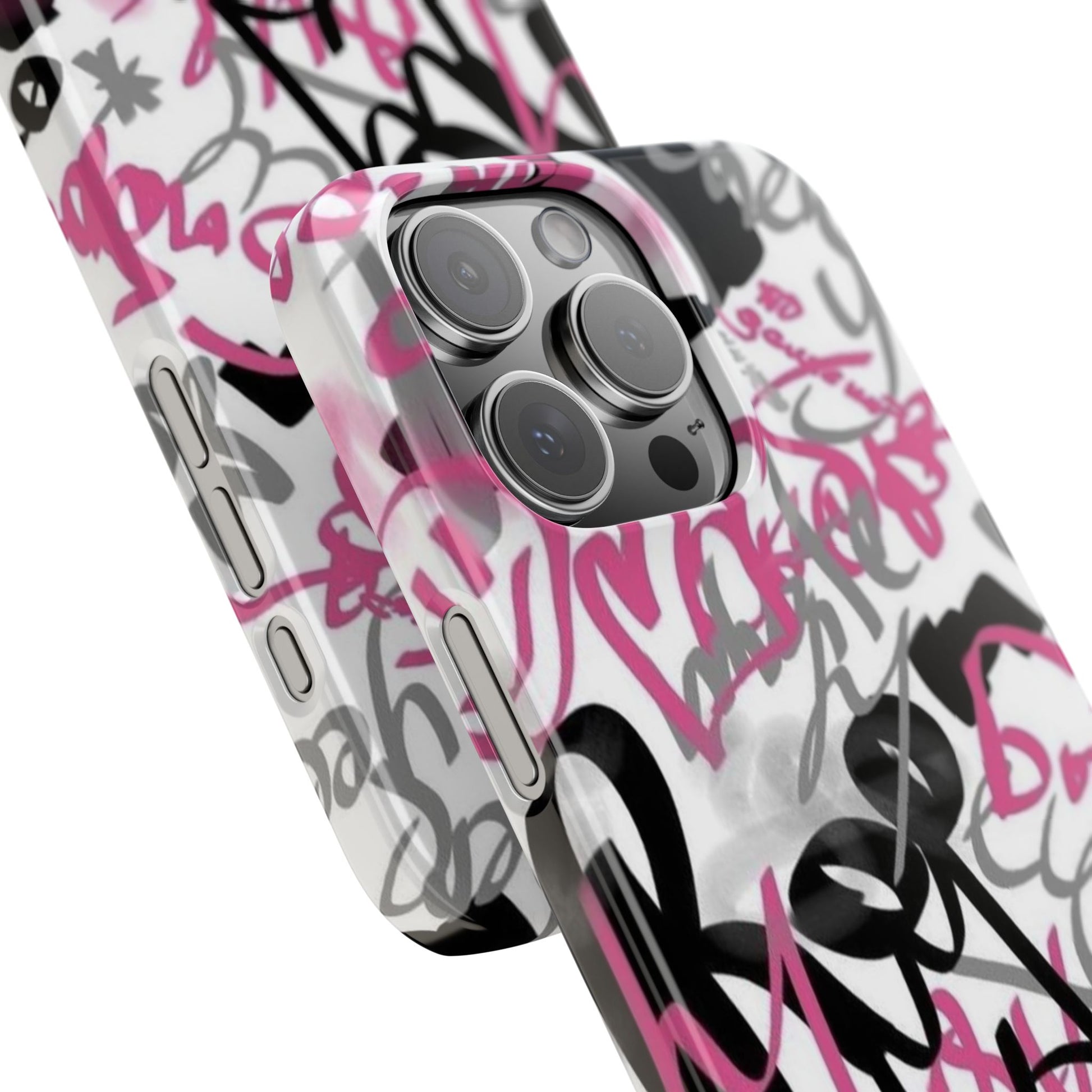 Trendy Graffiti Snap Cases for iPhone - Stylish Protection with Vibrant Art