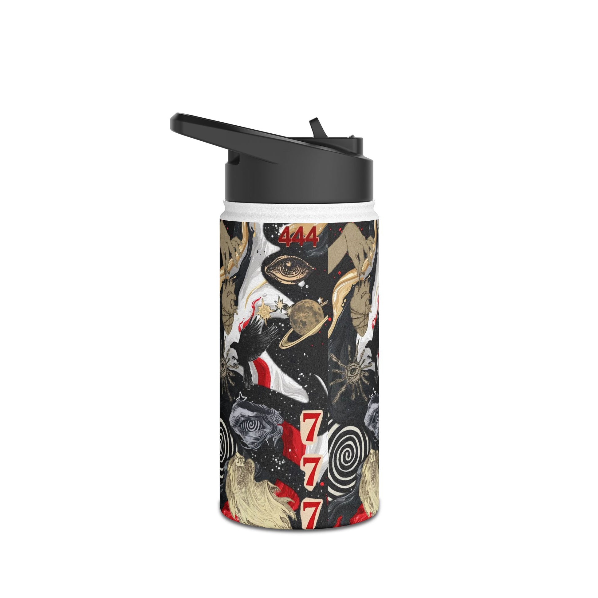 Cosmic Stainless Steel Water Bottle with Spiritual Design