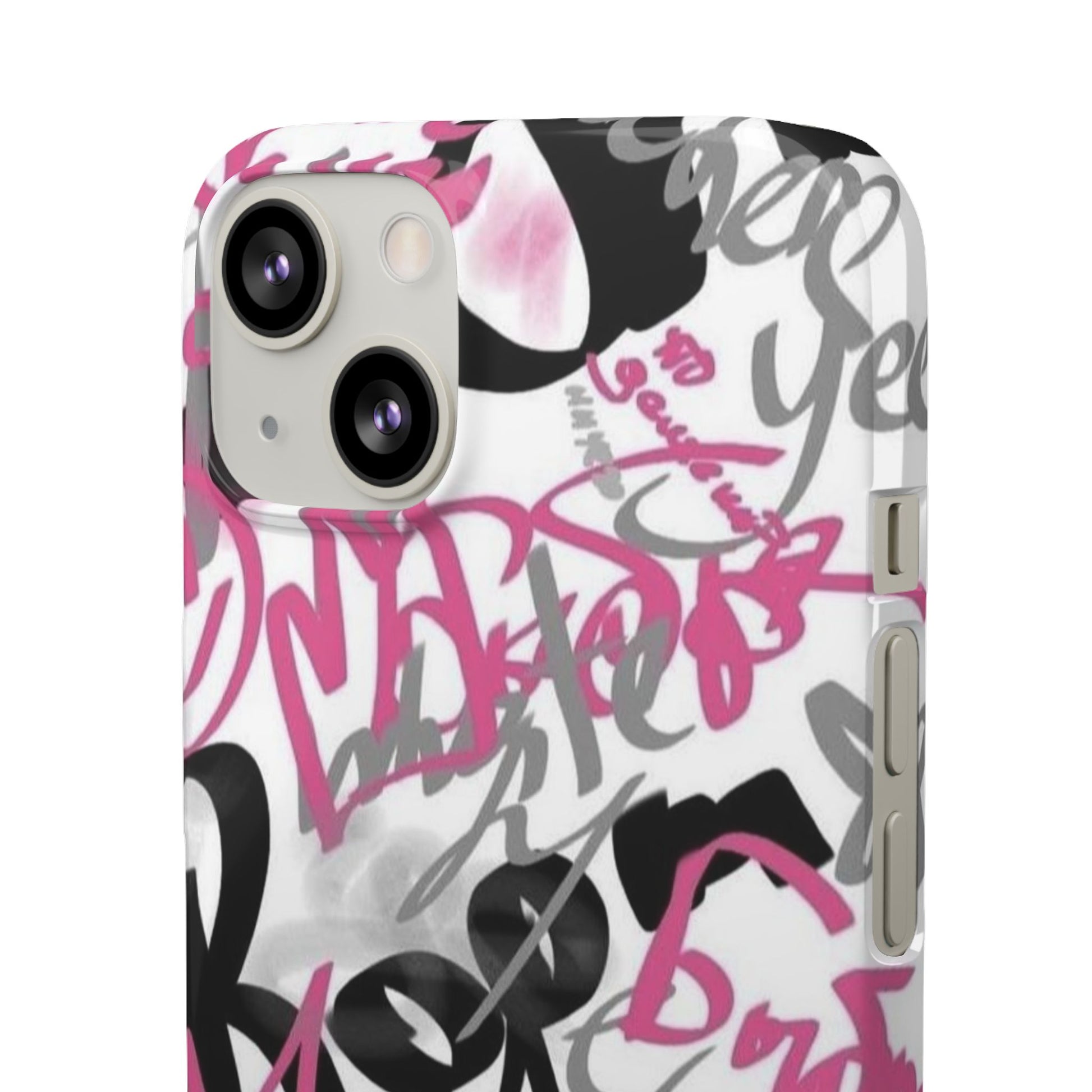 Trendy Graffiti Snap Cases for iPhone - Stylish Protection with Vibrant Art