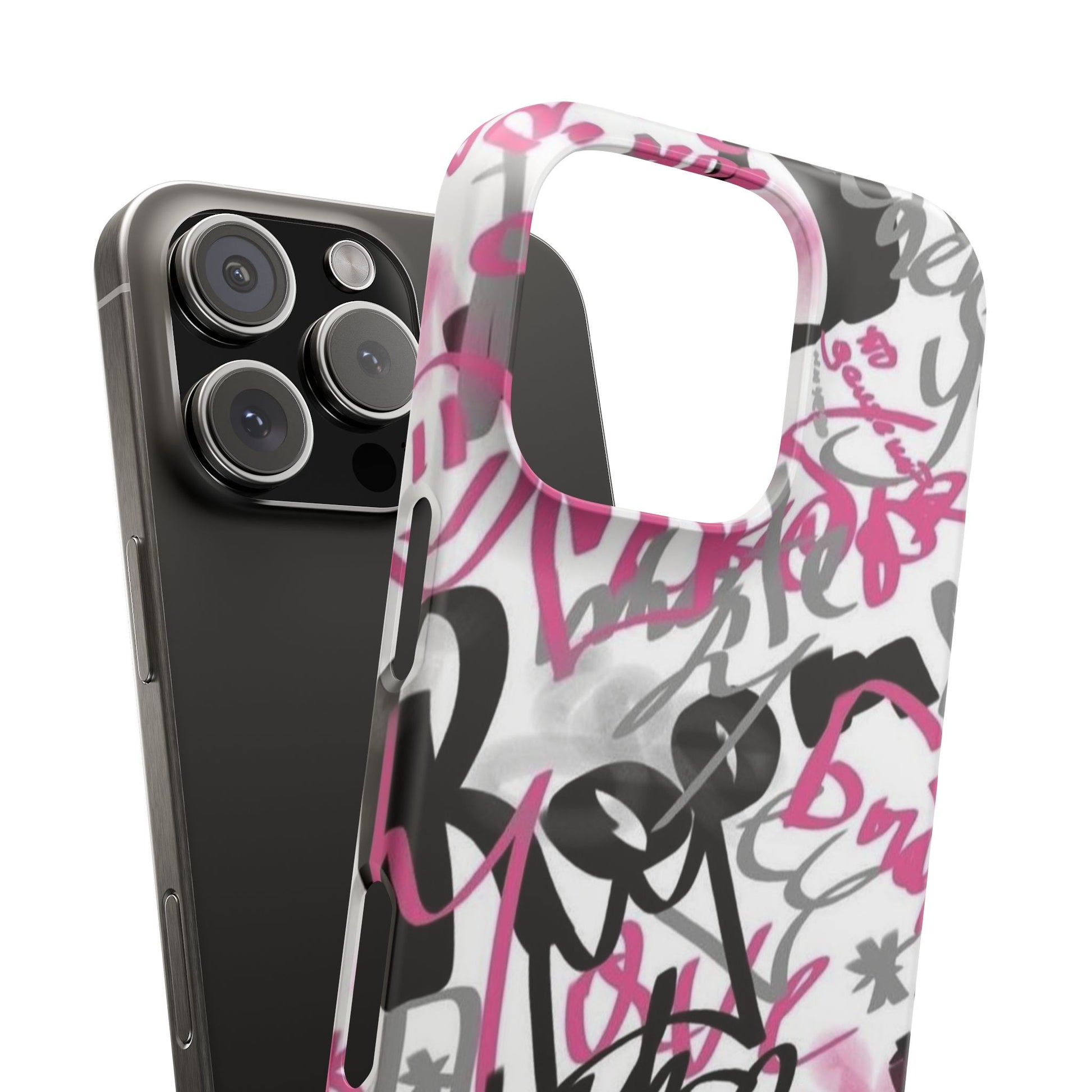 Trendy Graffiti Snap Cases for iPhone - Stylish Protection with Vibrant Art