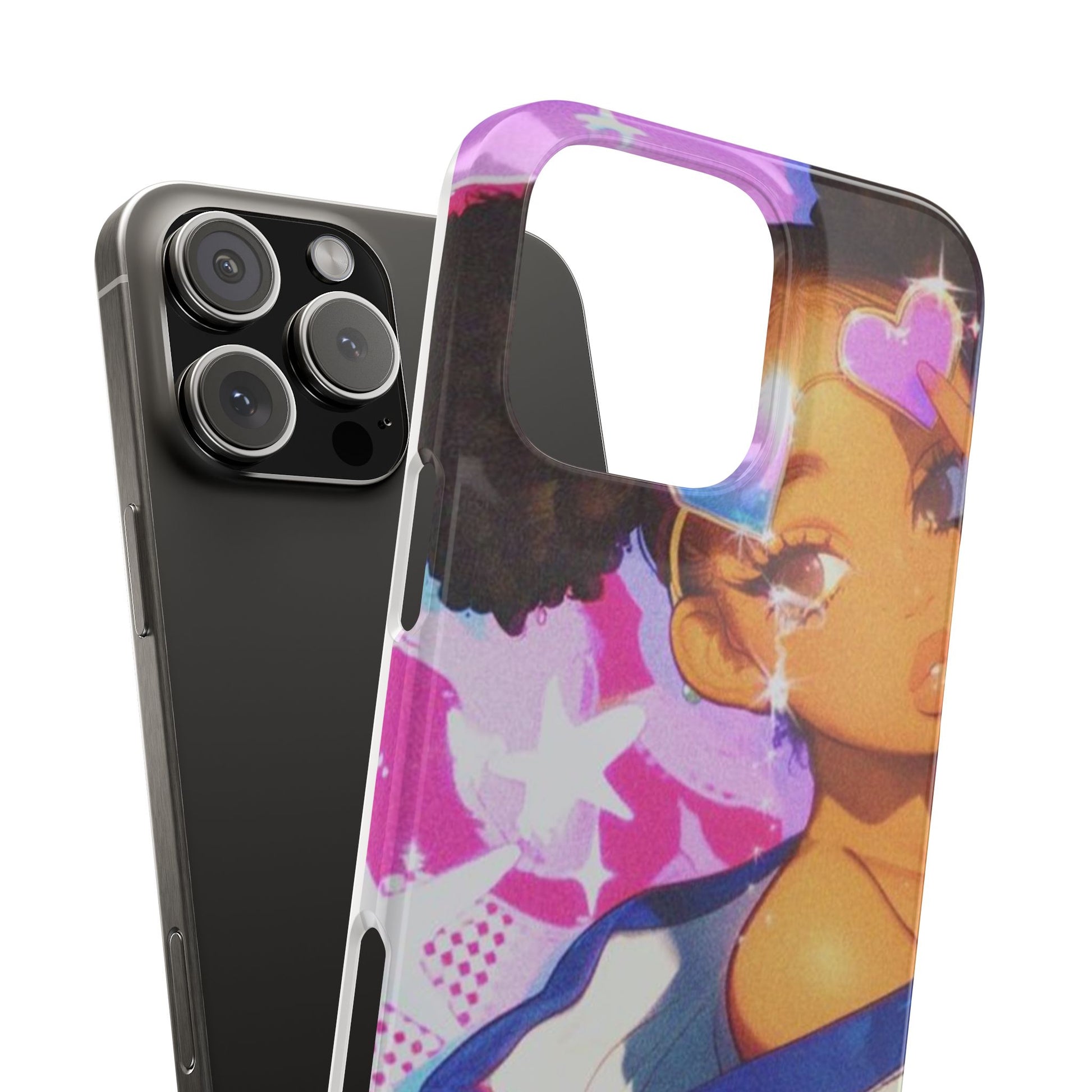Colorful Anime Slim Phone Cases | Cute Phone Cover, Kawaii Aesthetic, Cartoon Girl, Gifts for Her, Trendy Accessory
