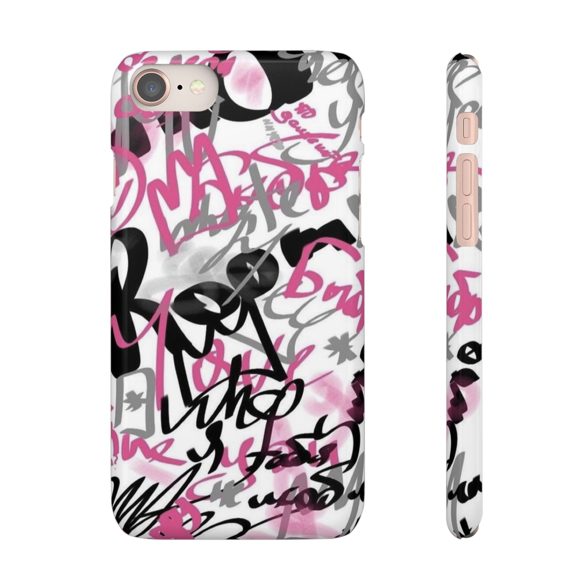 Trendy Graffiti Snap Cases for iPhone - Stylish Protection with Vibrant Art