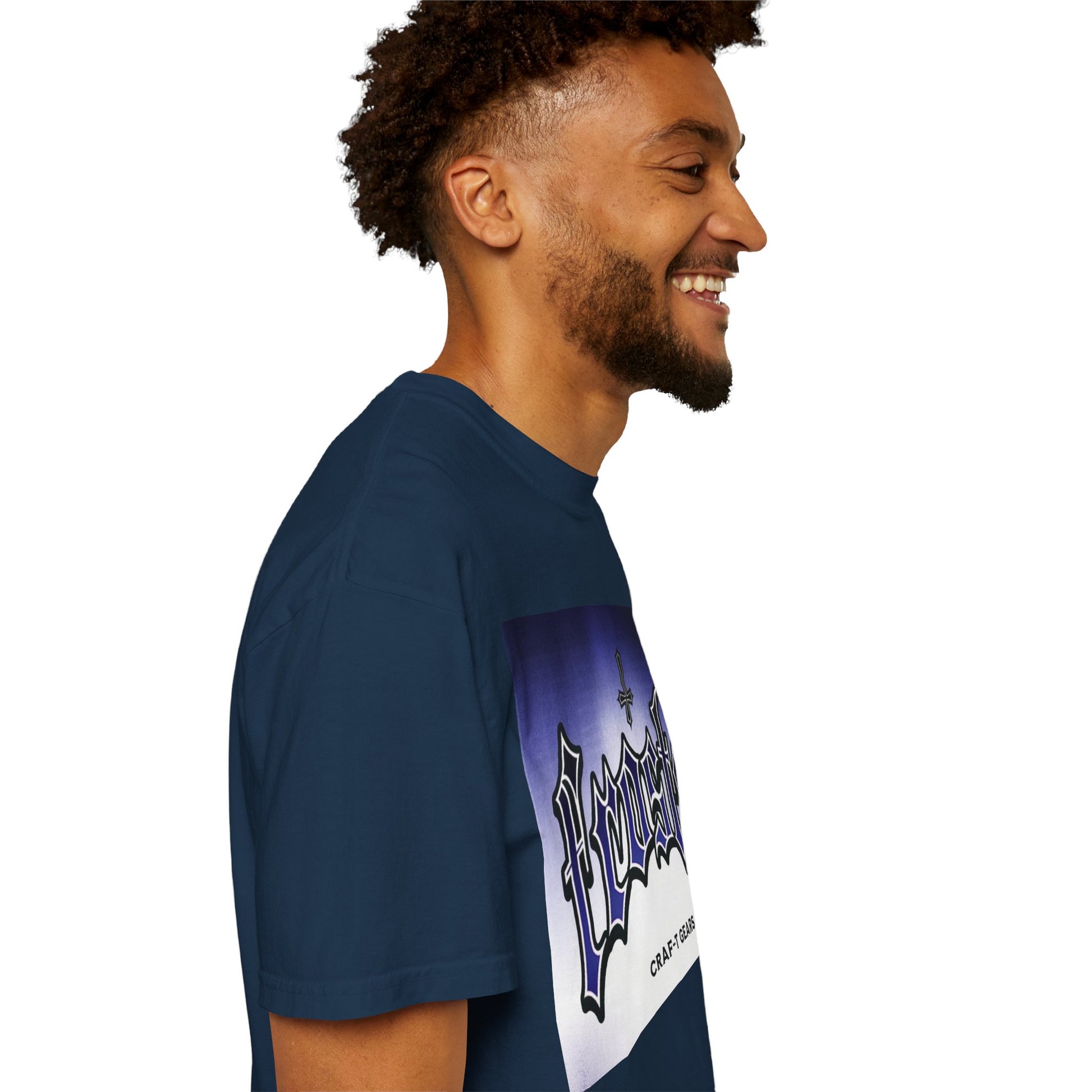 Frosty Male Garment-Dyed T-shirt - Cool Graphic Tee for Streetwear Lovers