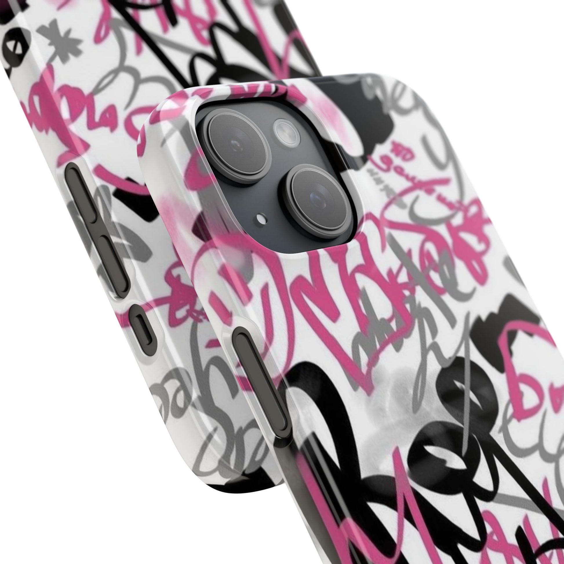 Trendy Graffiti Snap Cases for iPhone - Stylish Protection with Vibrant Art
