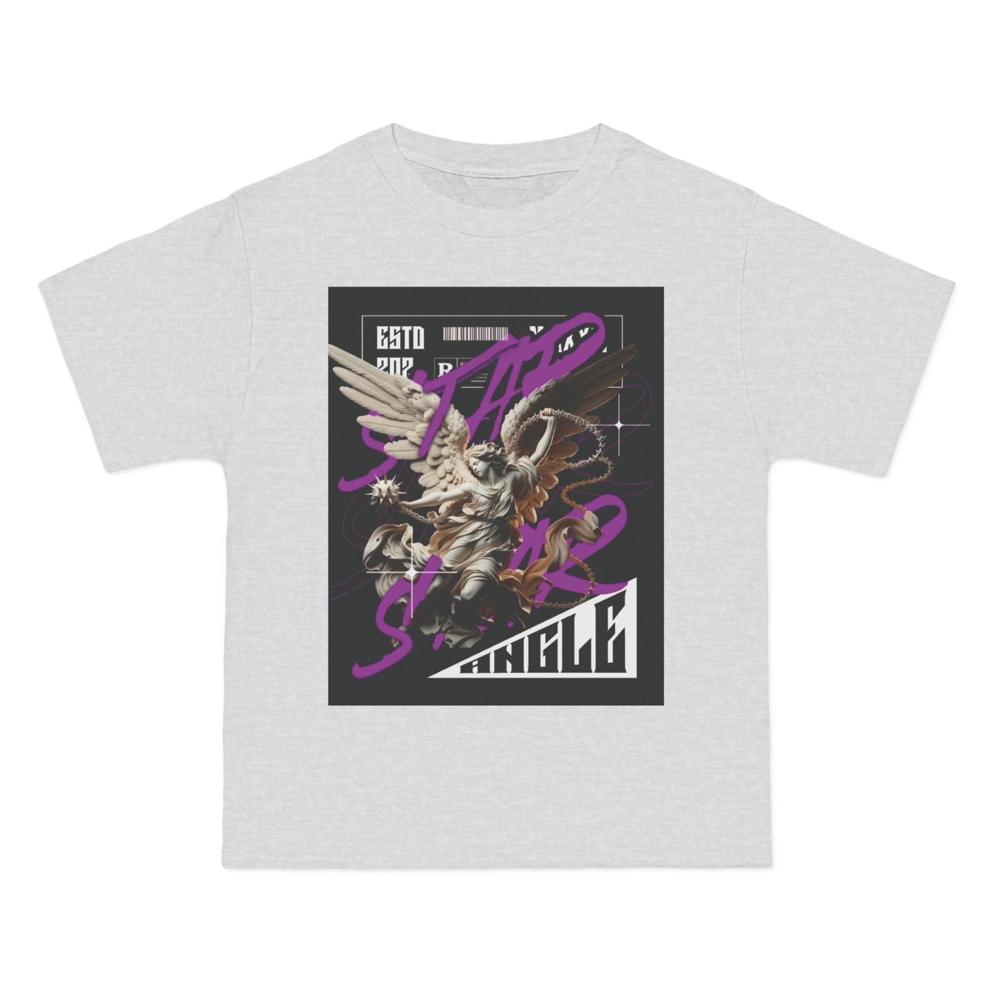 Street Art Angel Short-Sleeve T-Shirt - Graphic Tee for Music Lovers