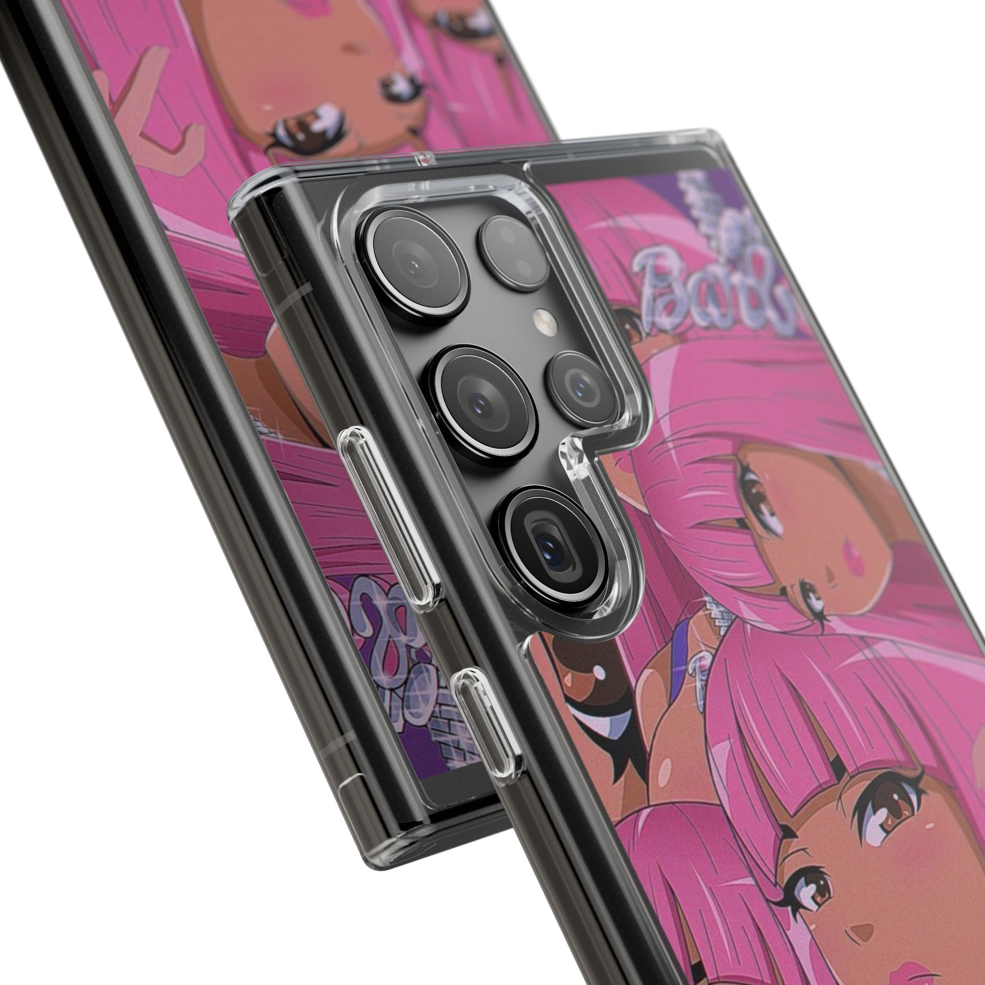 Barbie-Inspired Clear Phone Case - Trendy Protective Cover for Fashion Lovers