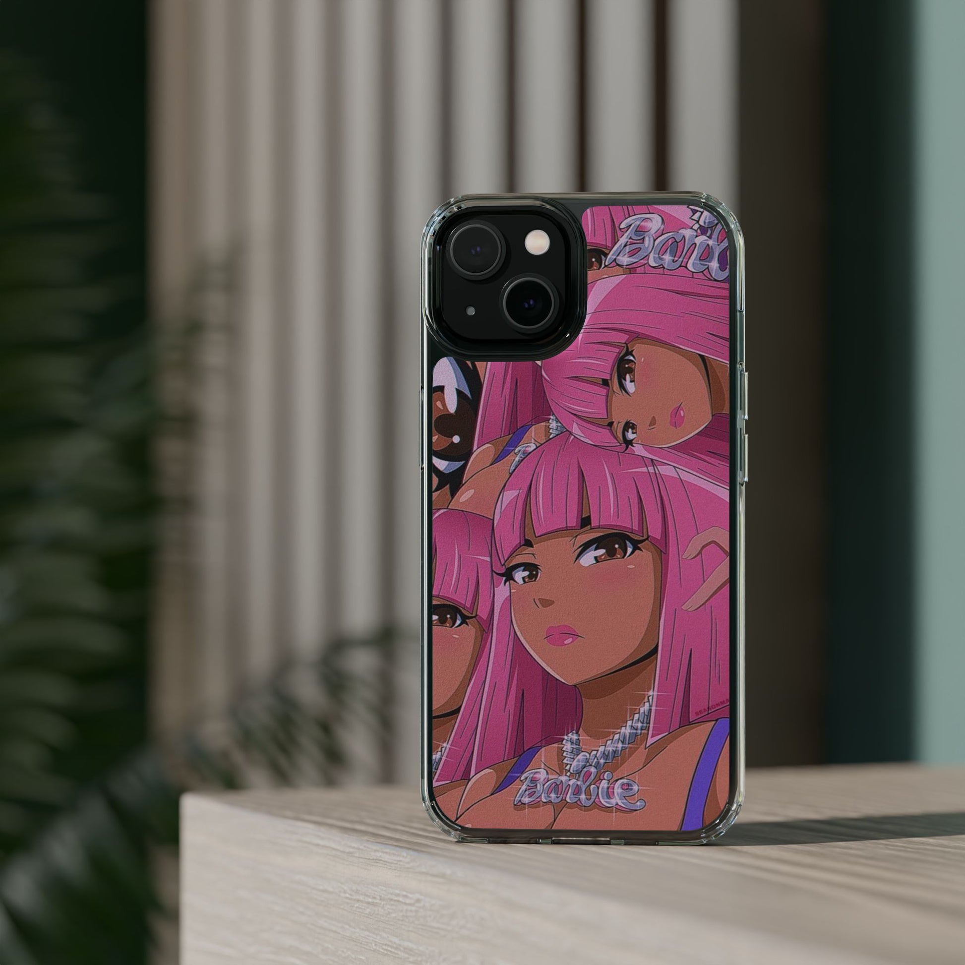 Barbie-Inspired Clear Phone Case - Trendy Protective Cover for Fashion Lovers