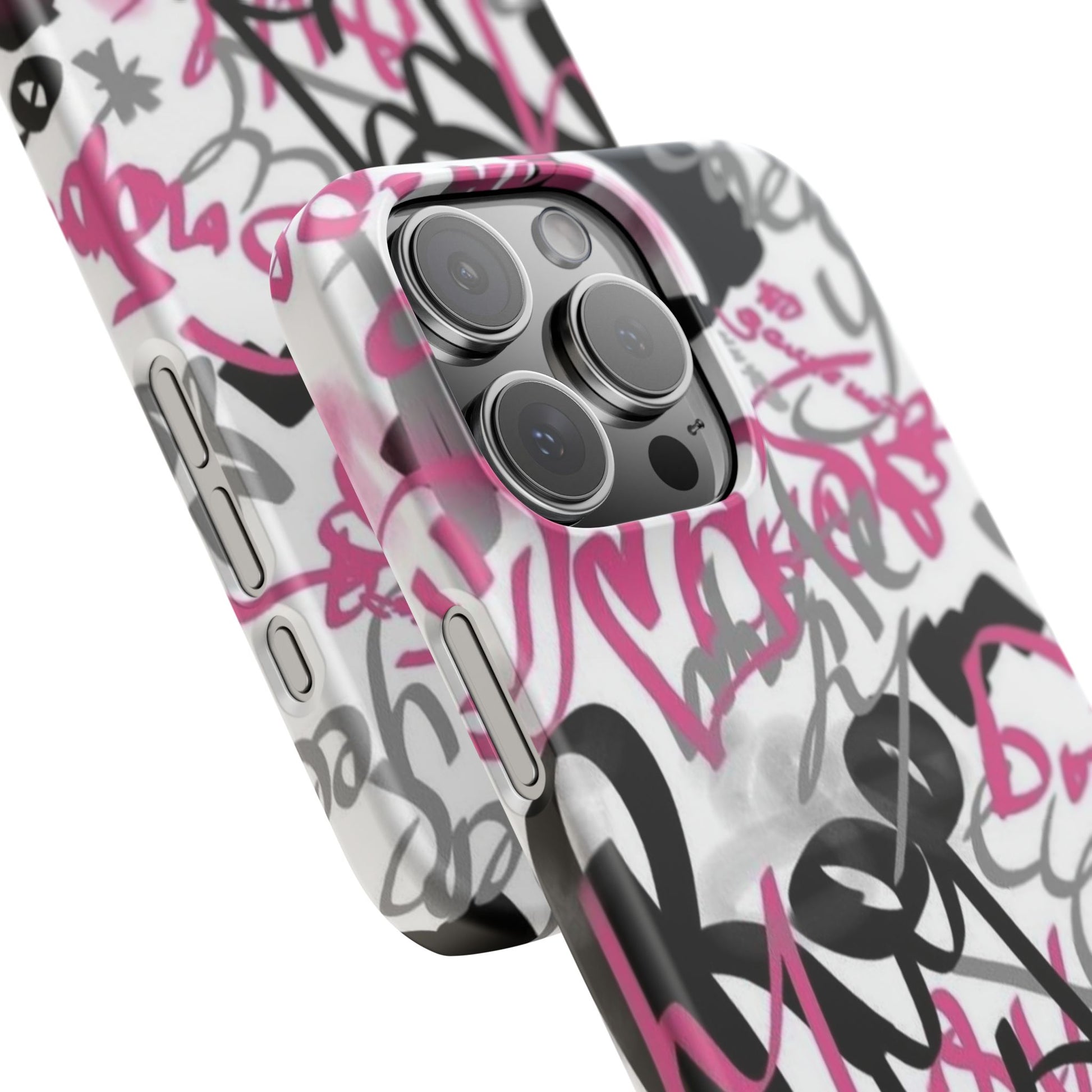 Trendy Graffiti Snap Cases for iPhone - Stylish Protection with Vibrant Art