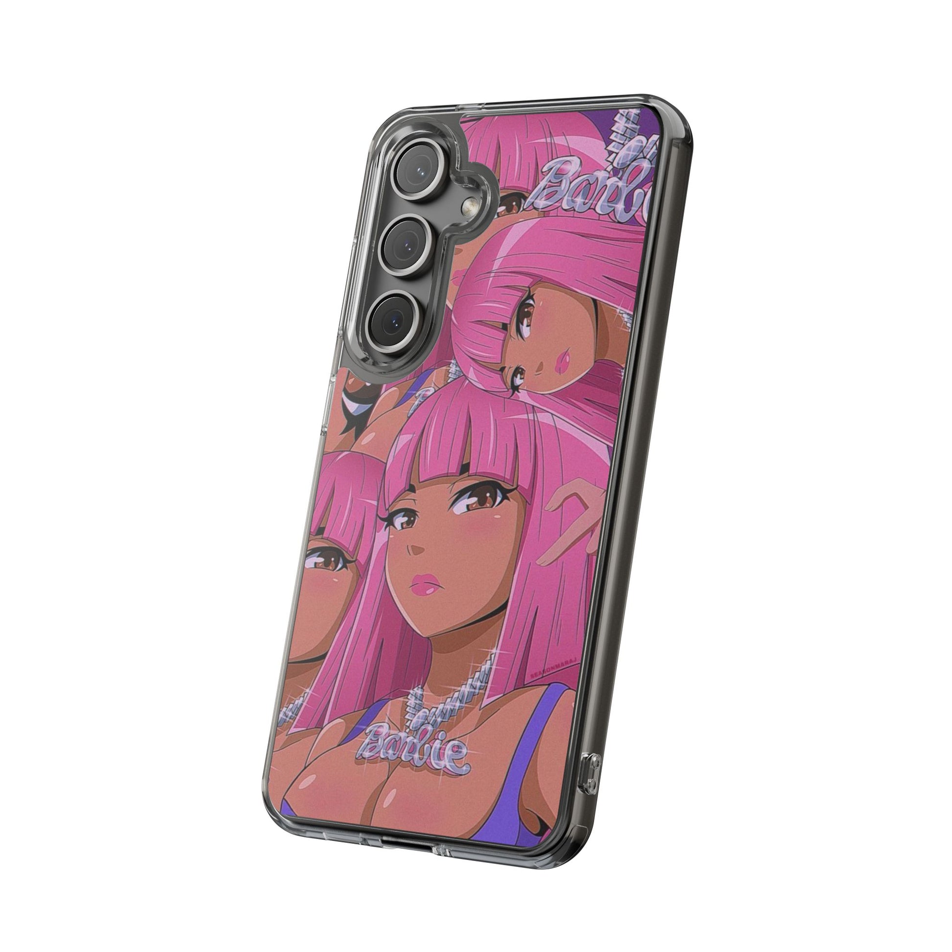 Barbie-Inspired Clear Phone Case - Trendy Protective Cover for Fashion Lovers