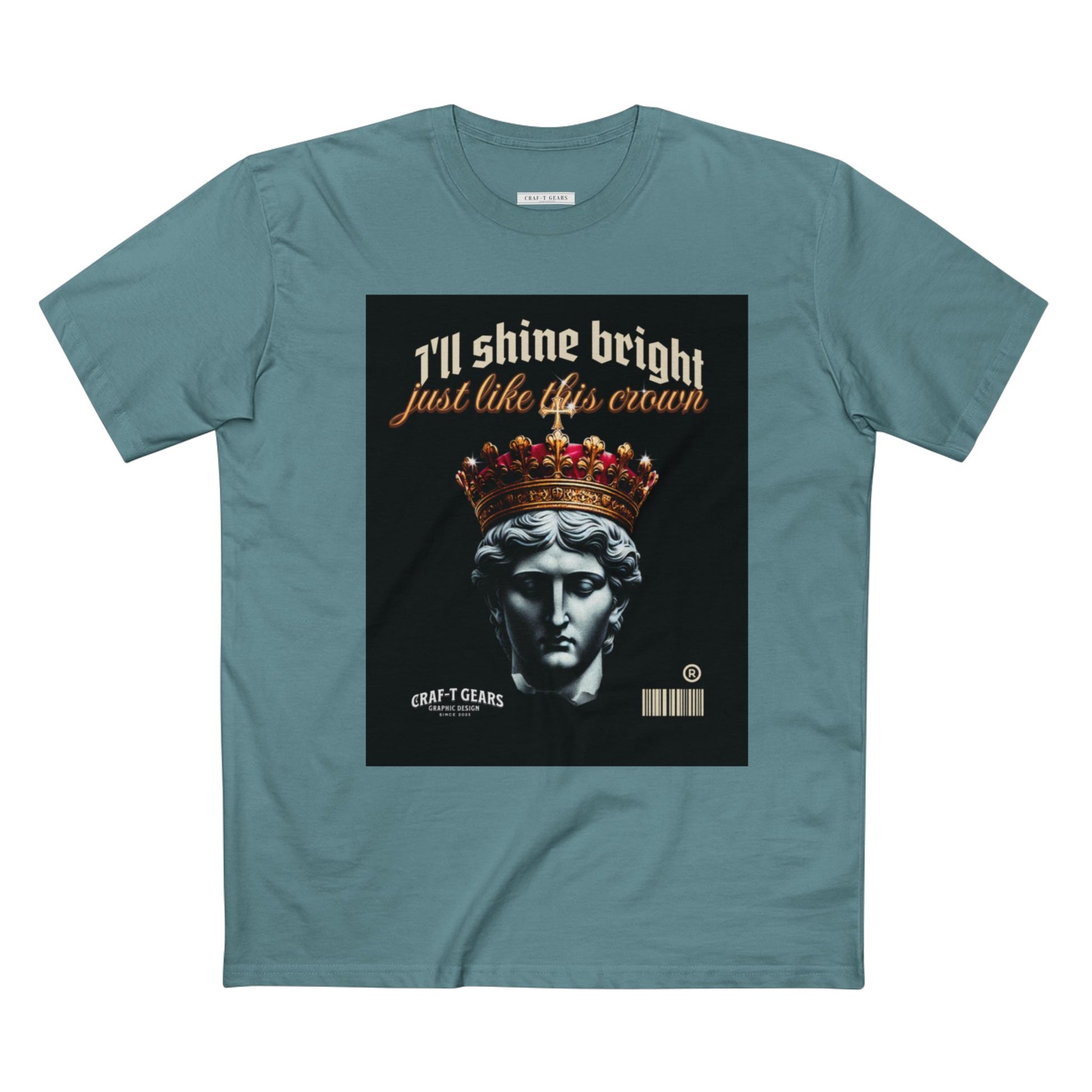Male Crown Graphic Tee - "I'll Shine Bright Just Like This Crown"