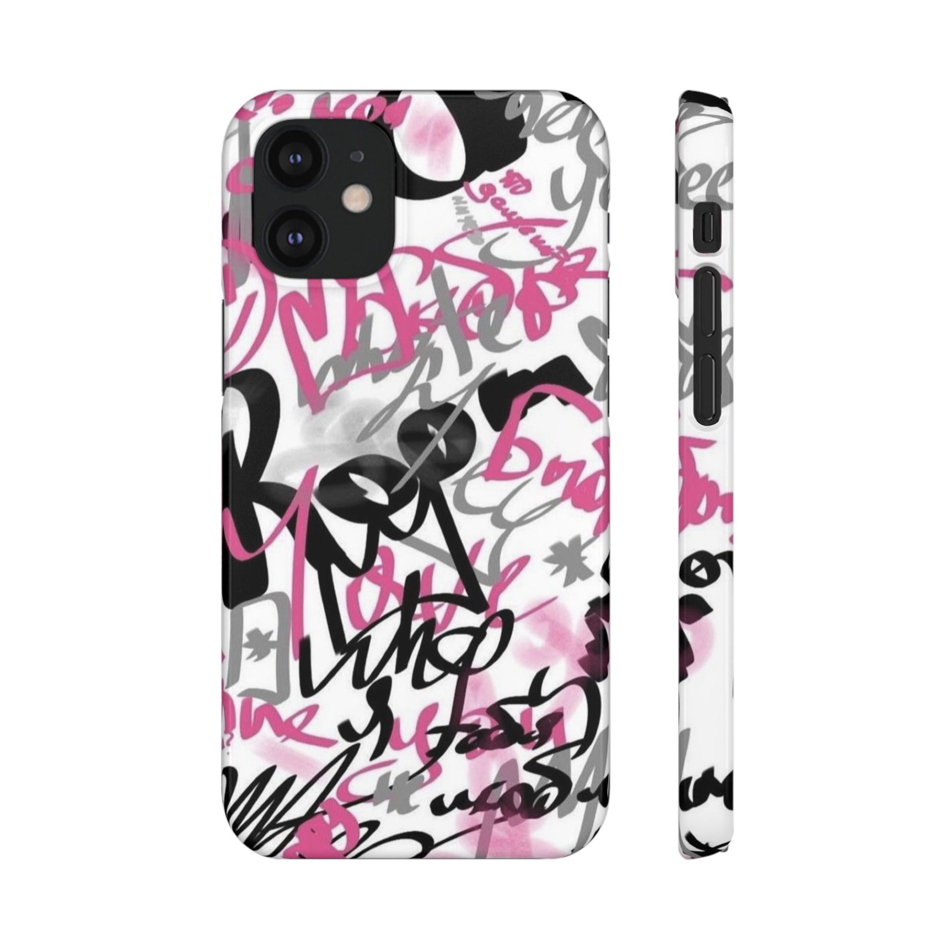 Trendy Graffiti Snap Cases for iPhone - Stylish Protection with Vibrant Art