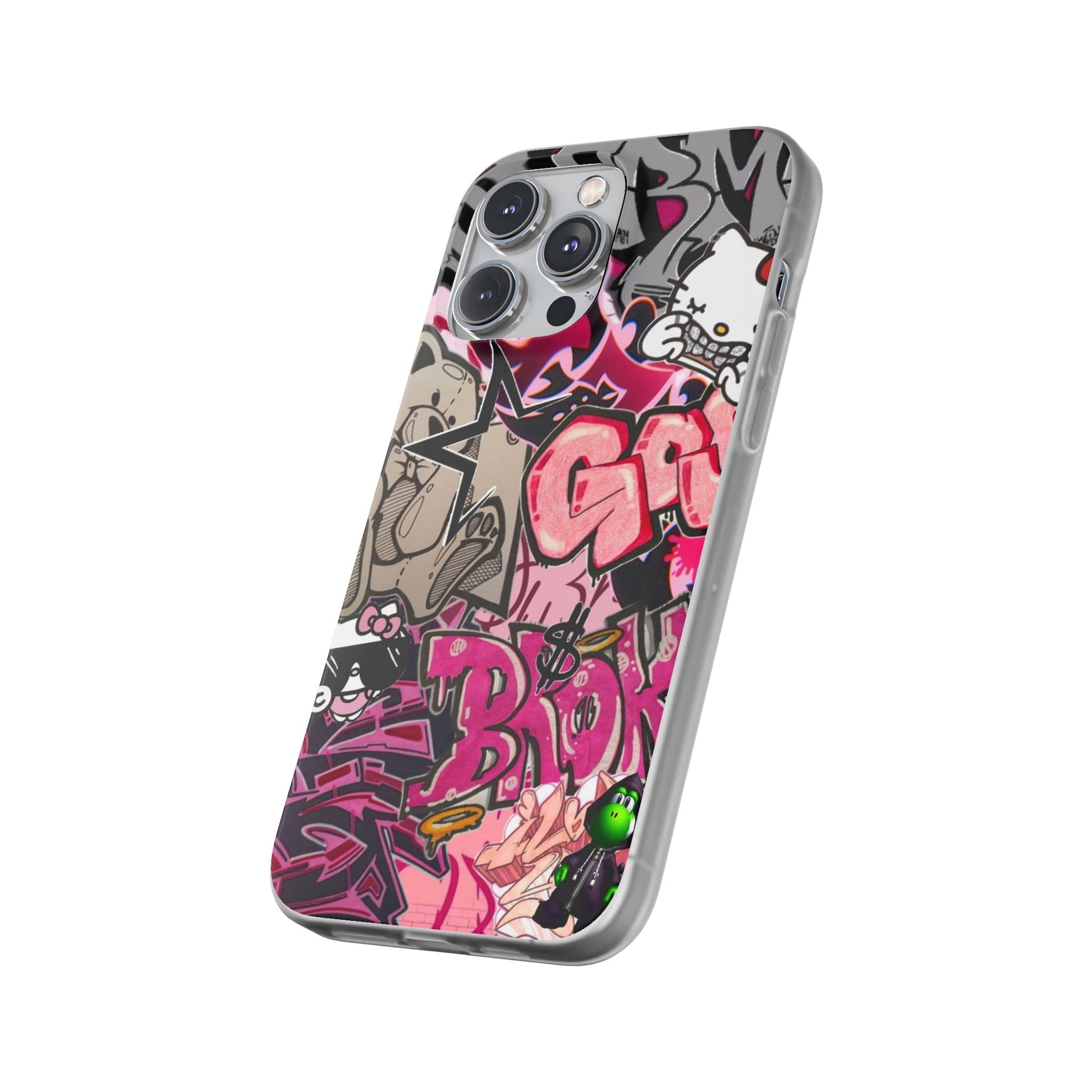 Urban Graffiti Flexi Cases - Colorful Street Art Phone Cover for Trendsetters