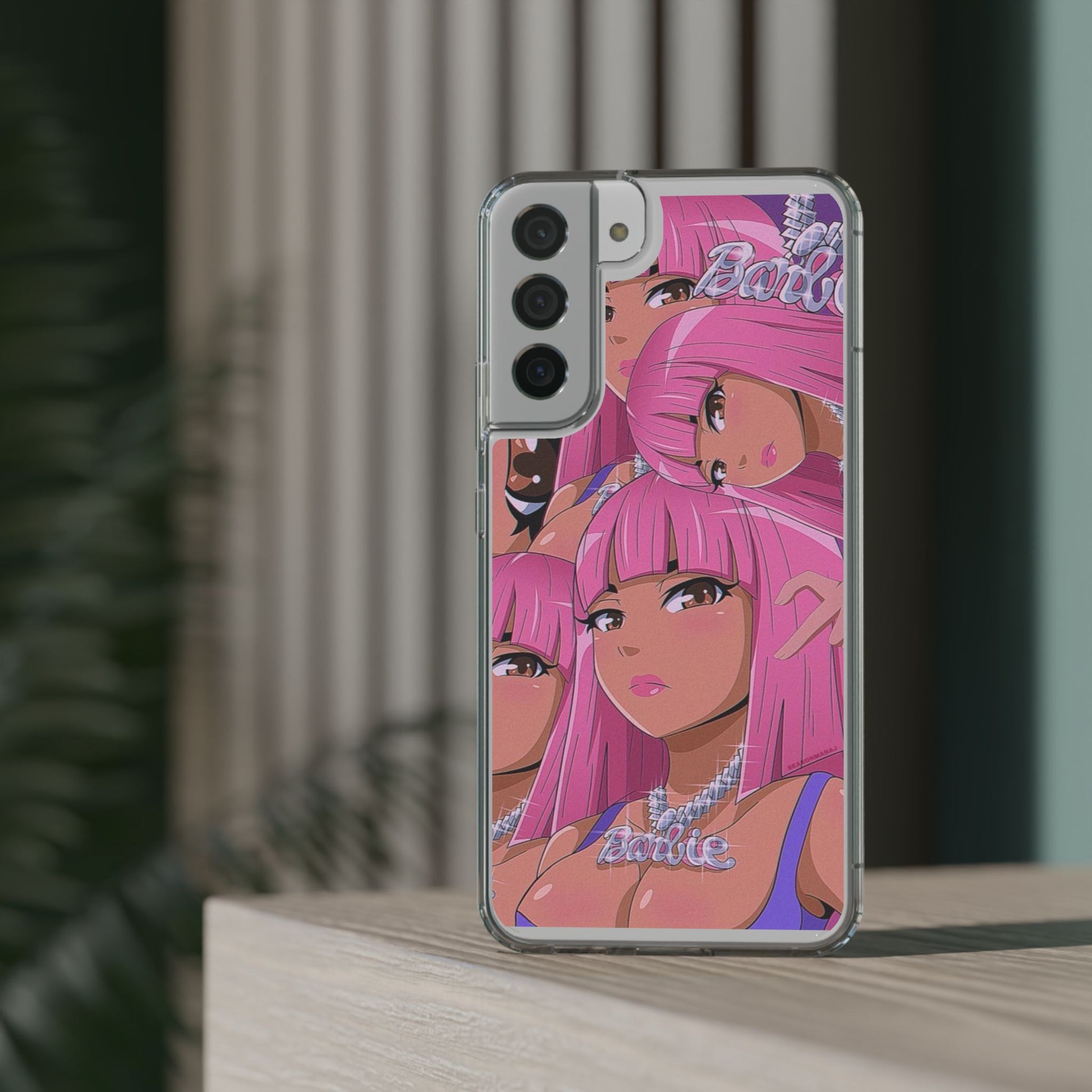 Barbie-Inspired Clear Phone Case - Trendy Protective Cover for Fashion Lovers