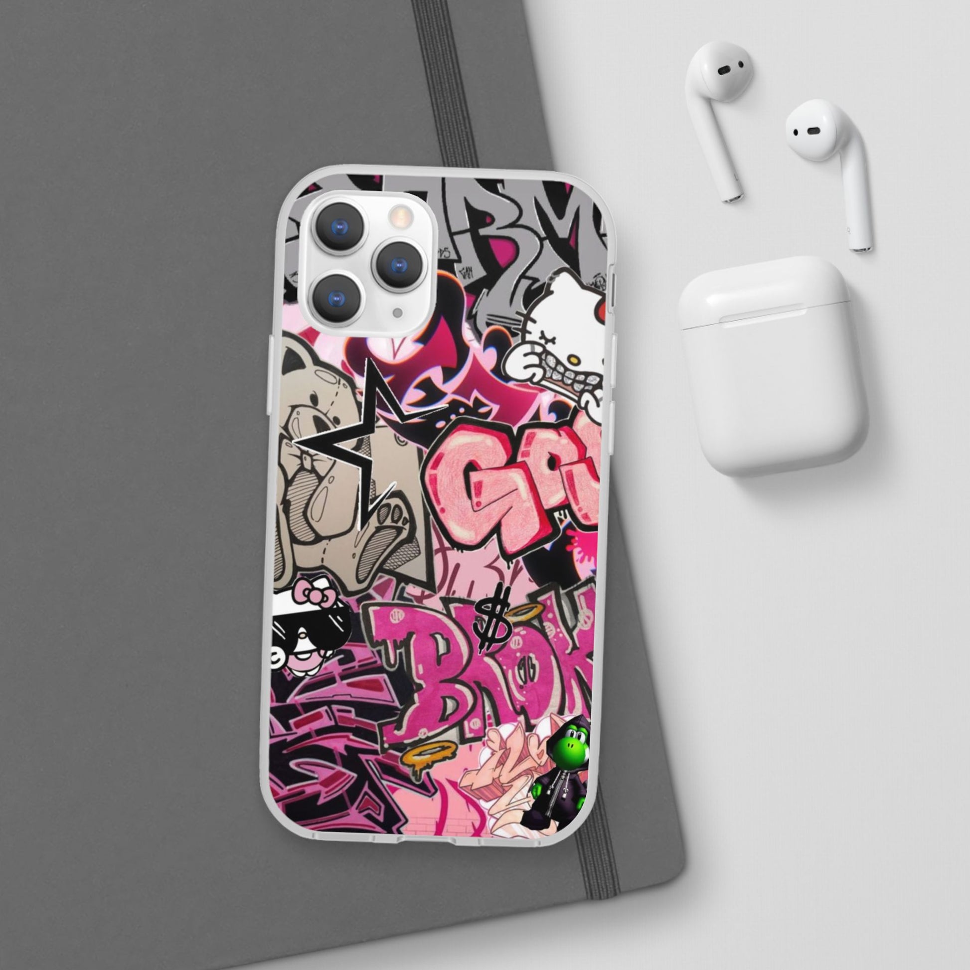 Urban Graffiti Flexi Cases - Colorful Street Art Phone Cover for Trendsetters