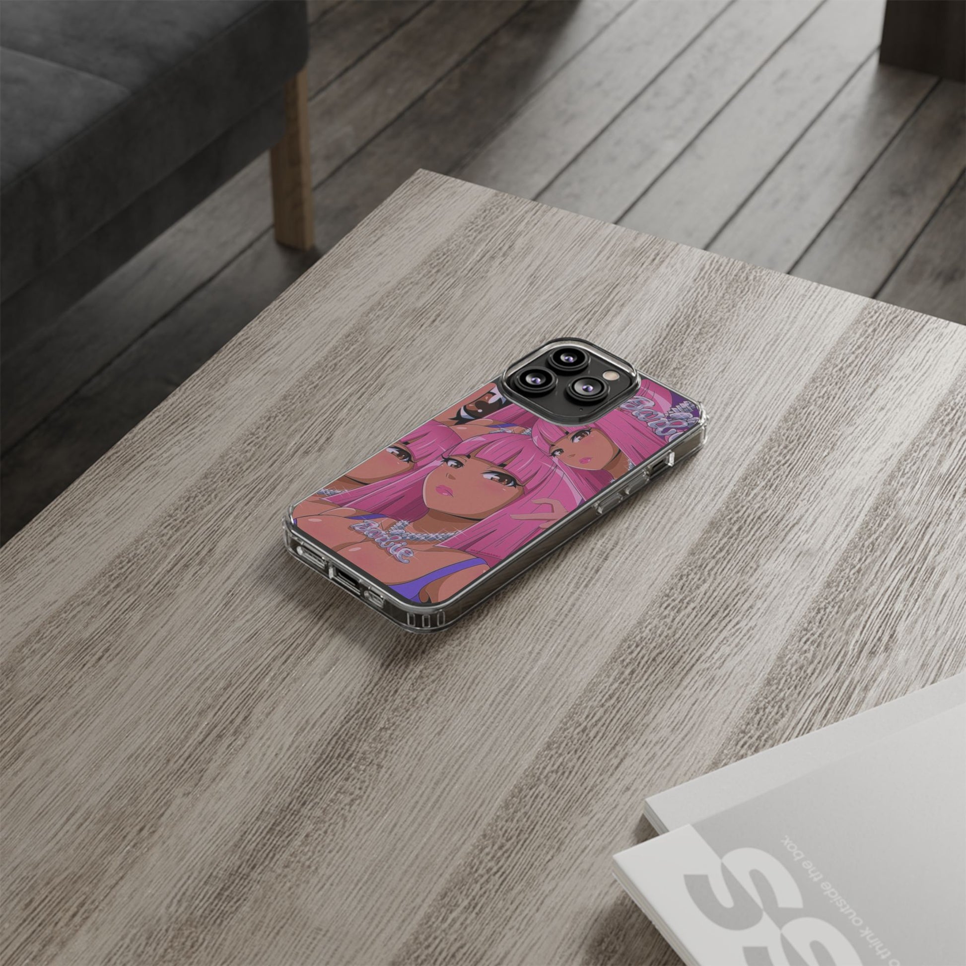 Barbie-Inspired Clear Phone Case - Trendy Protective Cover for Fashion Lovers