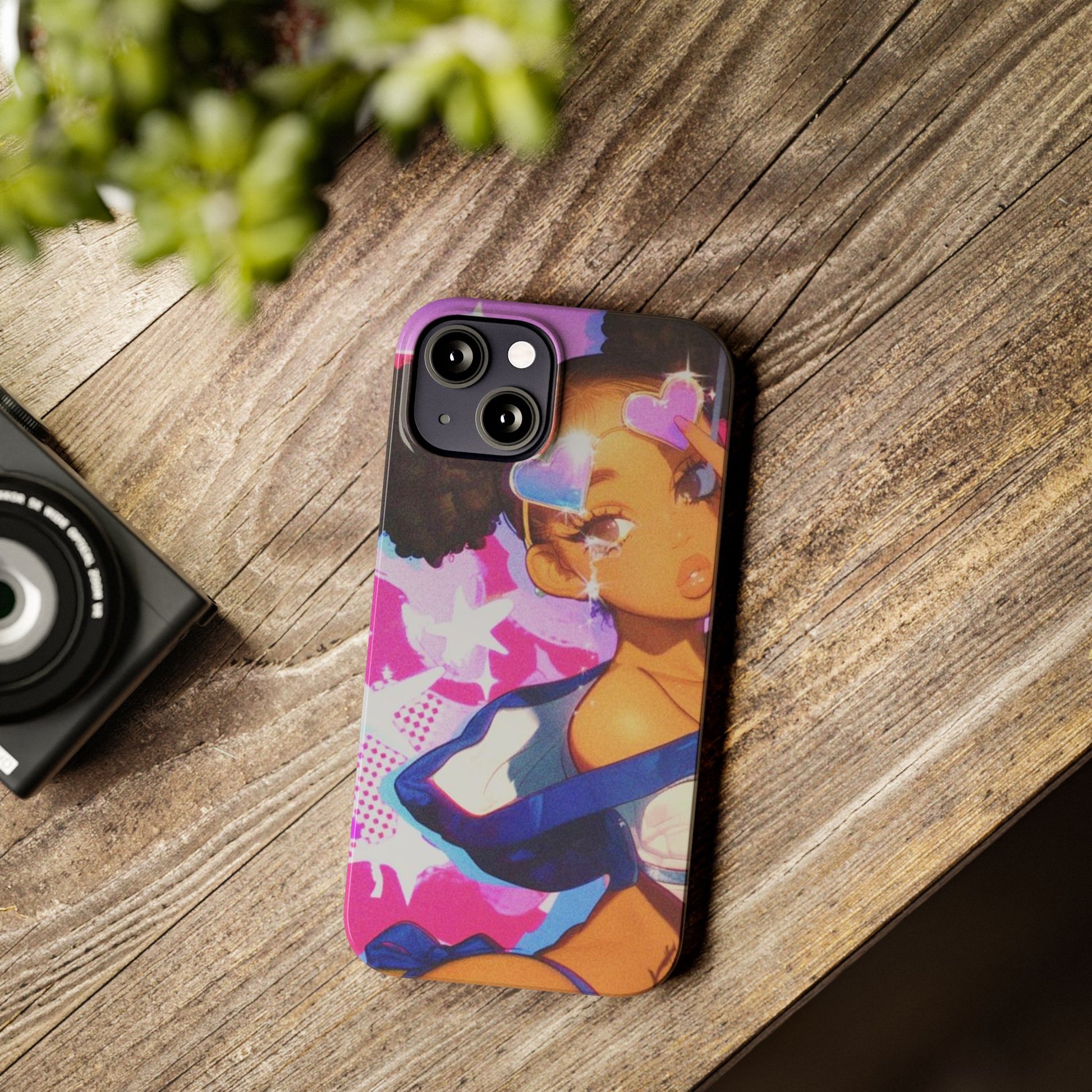 Colorful Anime Slim Phone Cases | Cute Phone Cover, Kawaii Aesthetic, Cartoon Girl, Gifts for Her, Trendy Accessory