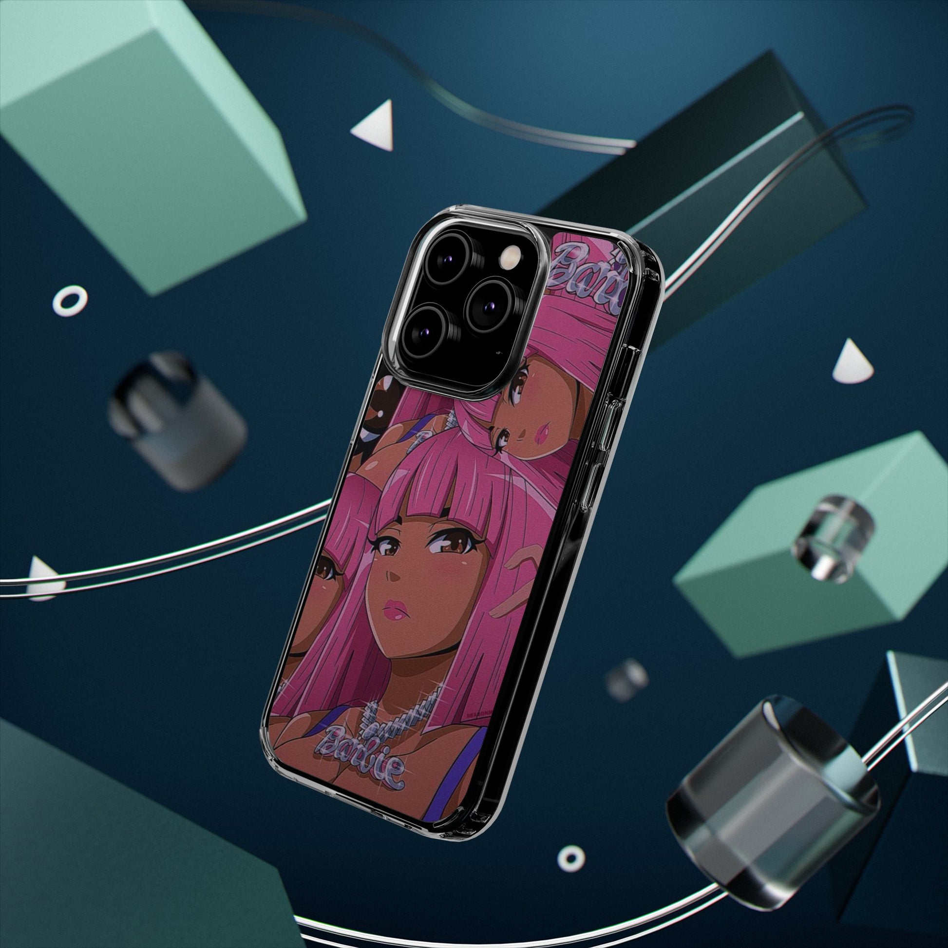 Barbie-Inspired Clear Phone Case - Trendy Protective Cover for Fashion Lovers