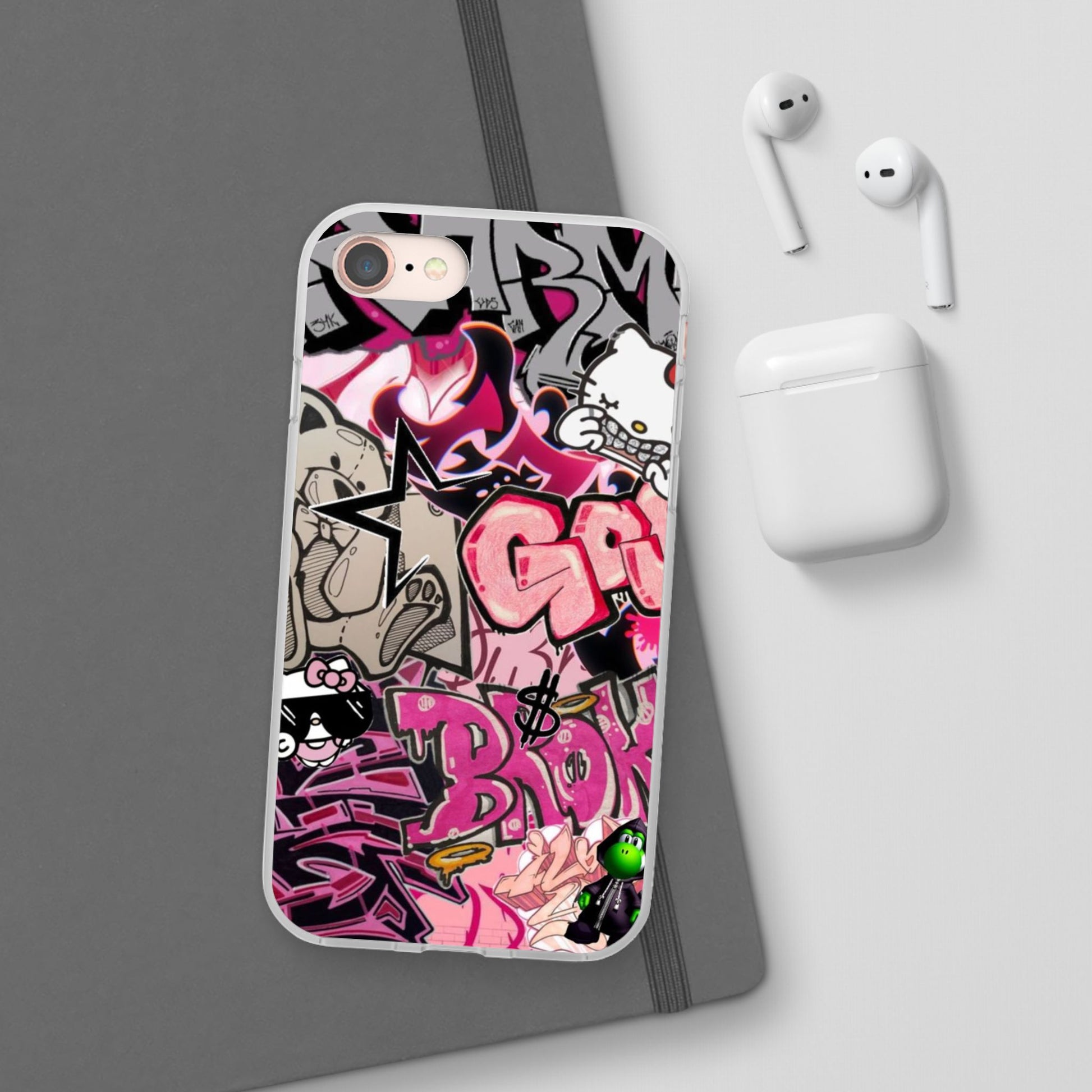 Urban Graffiti Flexi Cases - Colorful Street Art Phone Cover for Trendsetters