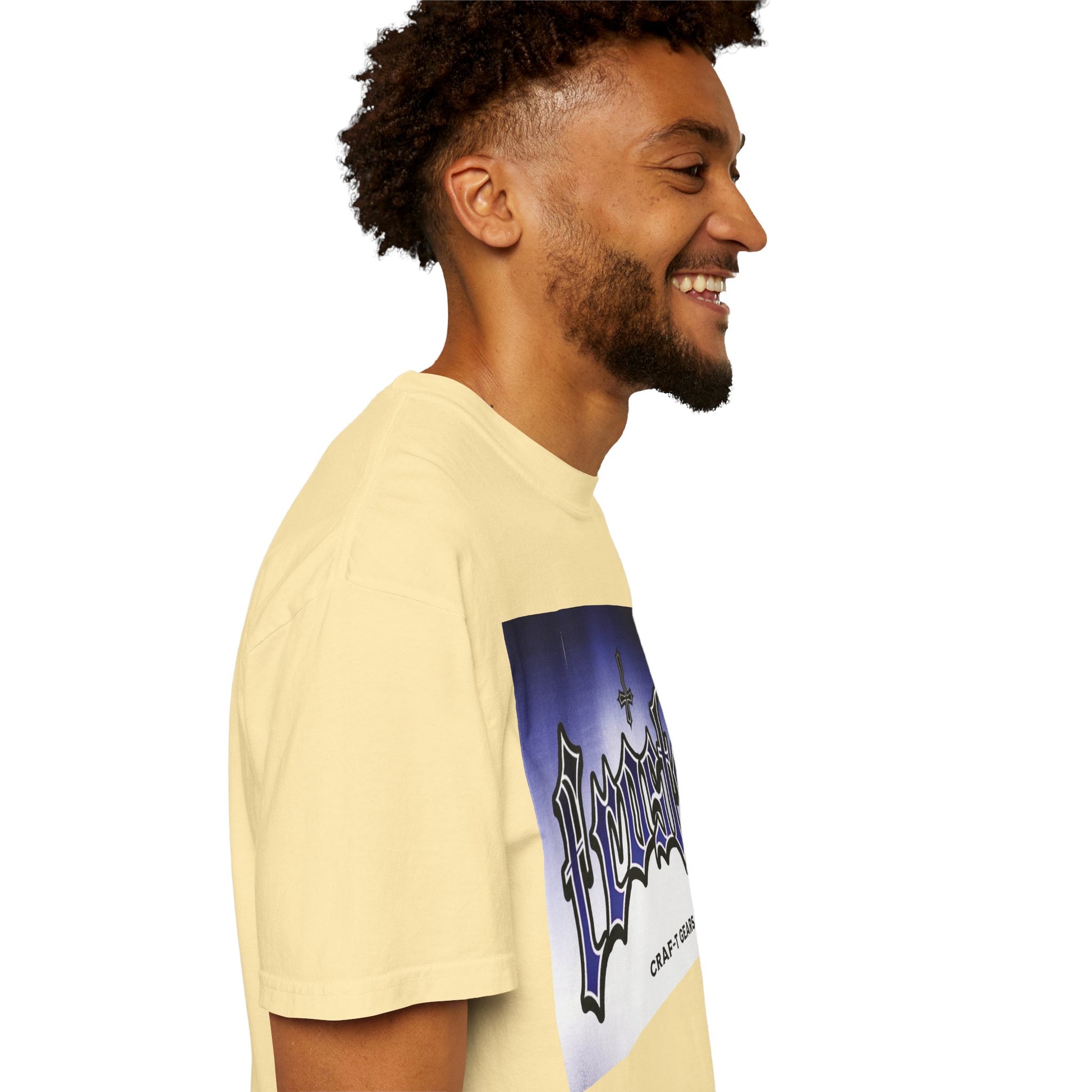 Frosty Male Garment-Dyed T-shirt - Cool Graphic Tee for Streetwear Lovers