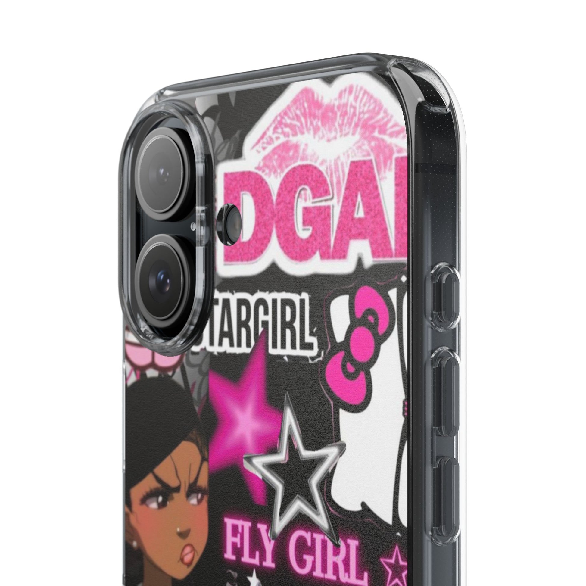 Trendy Clear Phone Case - Bold & Playful Design for Style Lovers