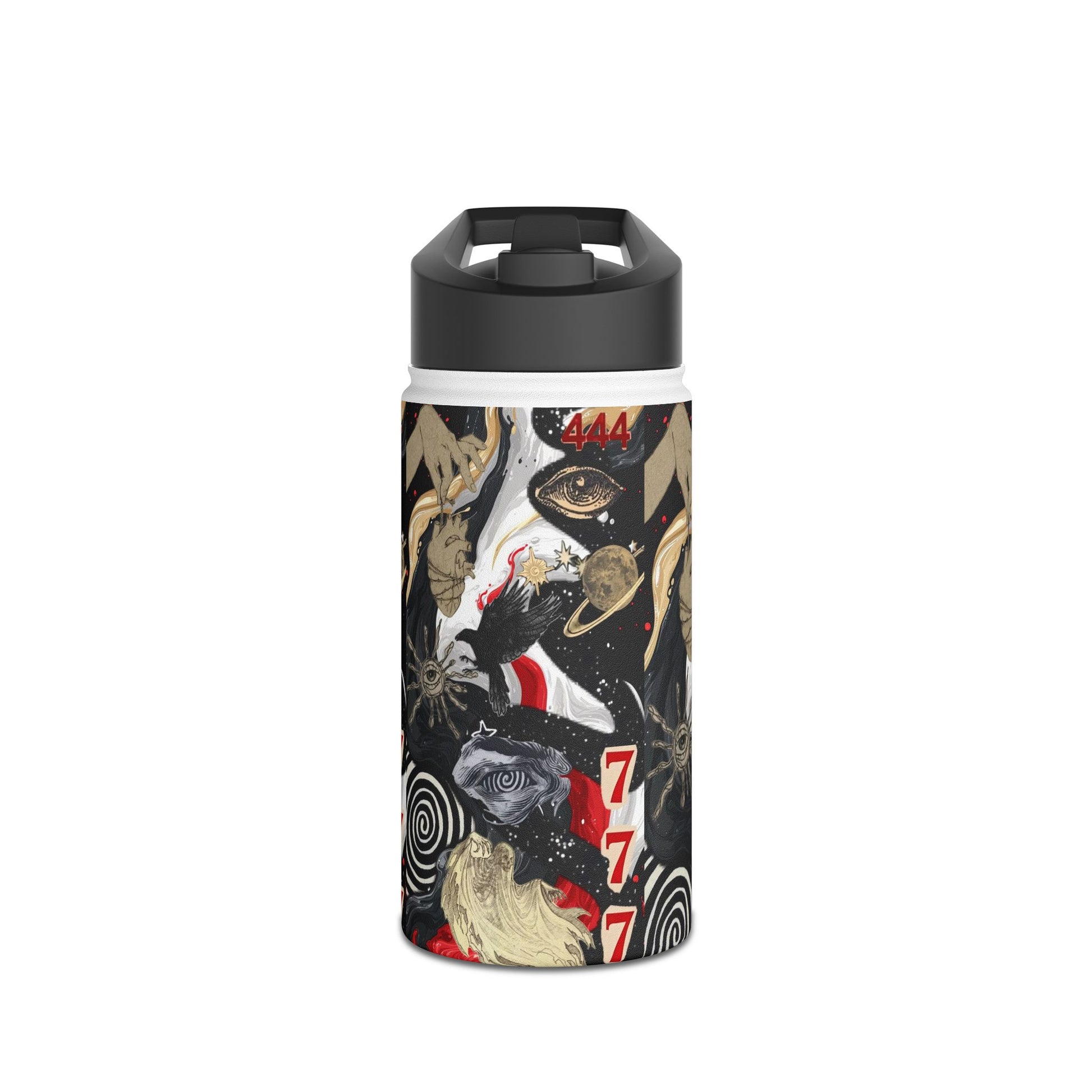 Cosmic Stainless Steel Water Bottle with Spiritual Design