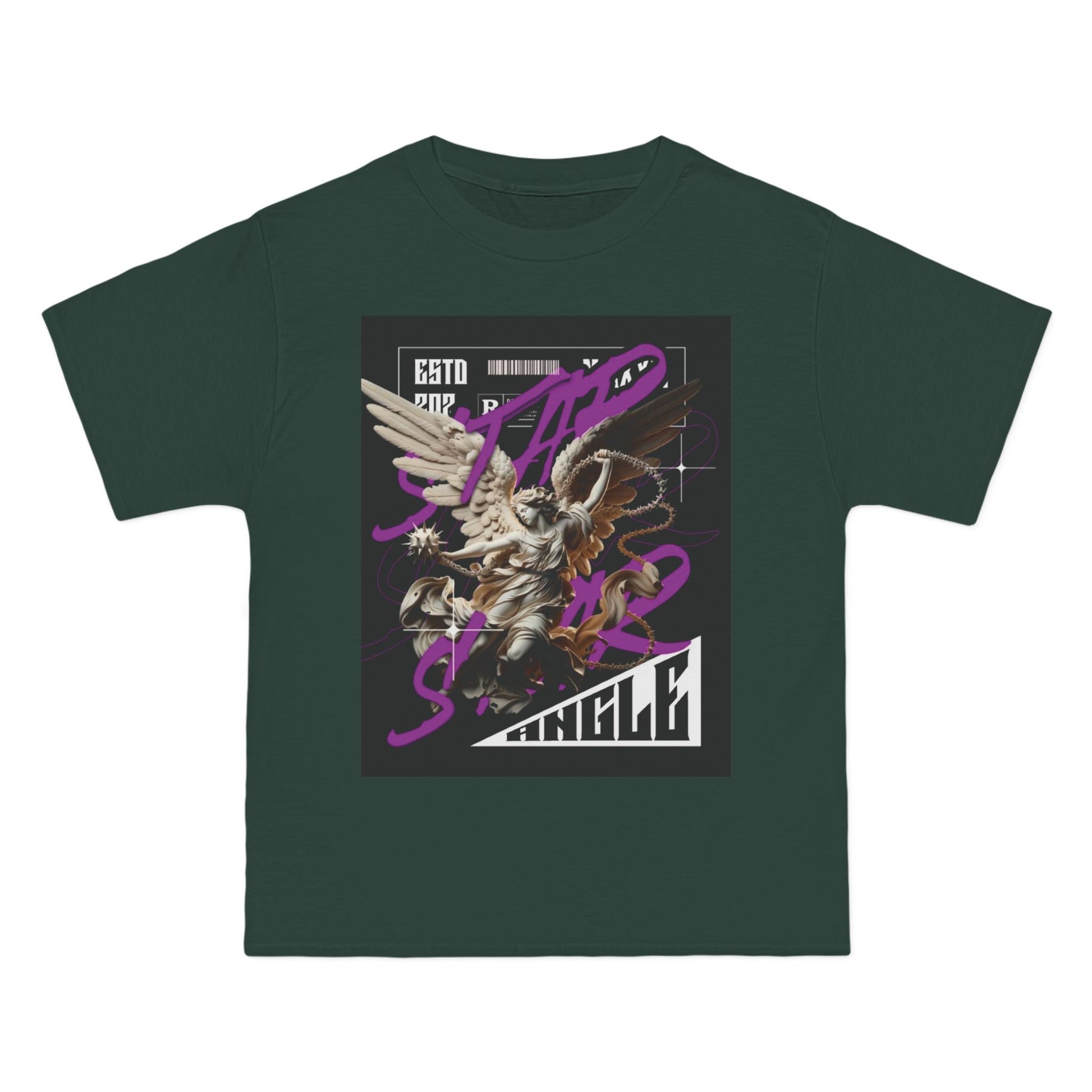 Street Art Angel Short-Sleeve T-Shirt - Graphic Tee for Music Lovers