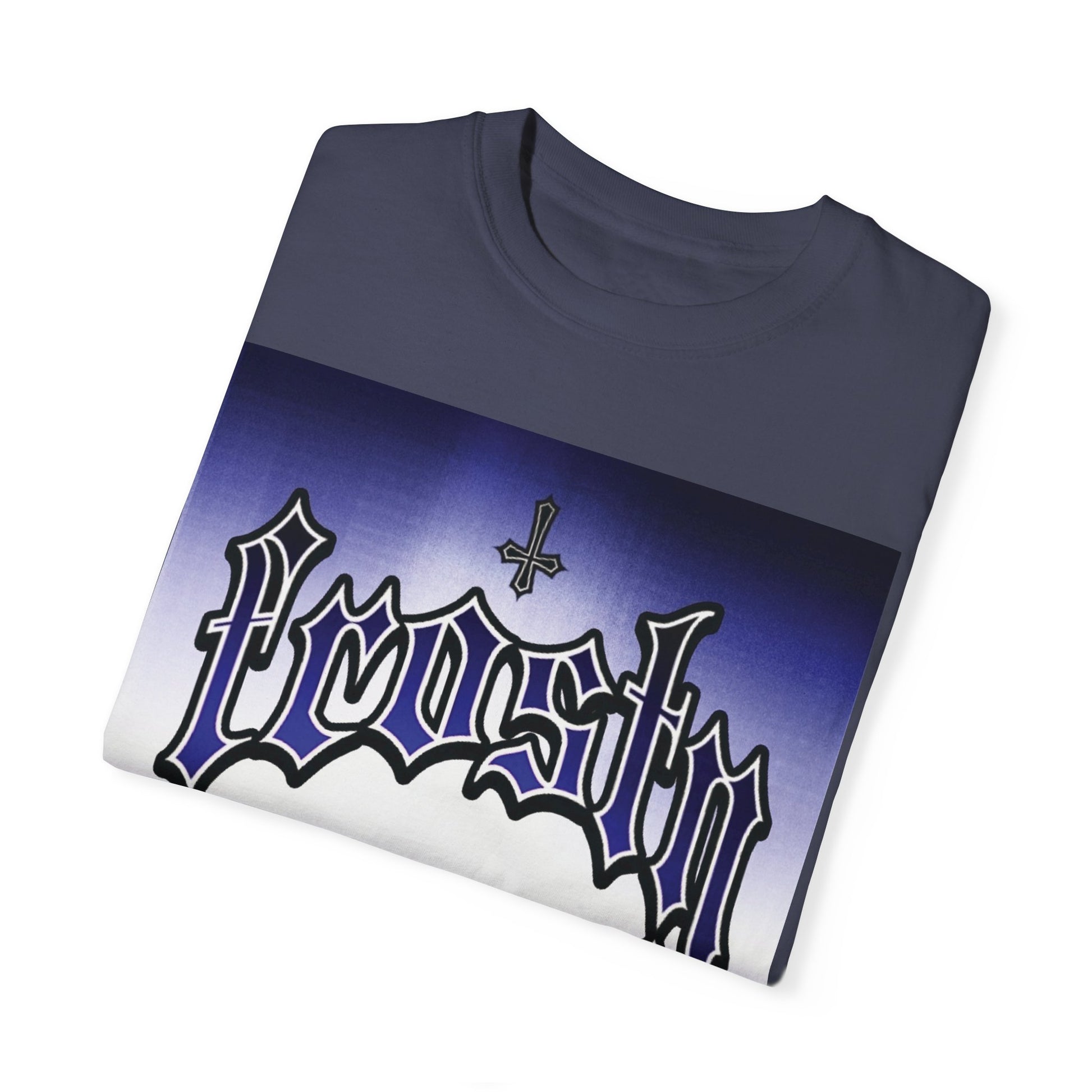 Frosty Male Garment-Dyed T-shirt - Cool Graphic Tee for Streetwear Lovers